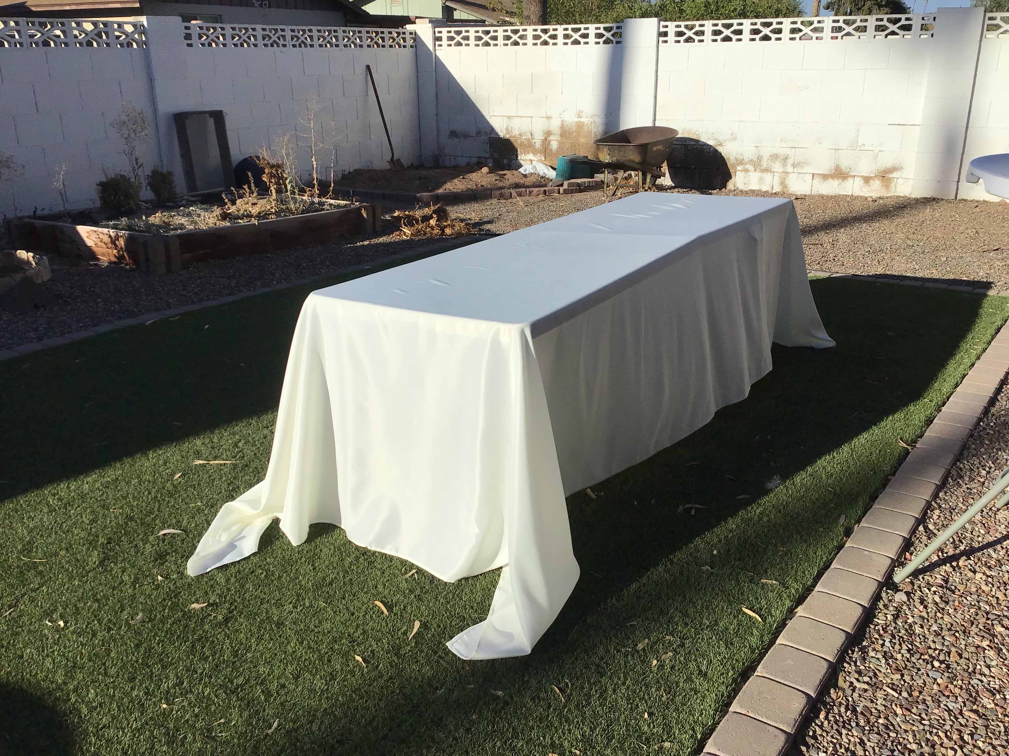 rectangle tablecloths (ivory) - 90 x 156