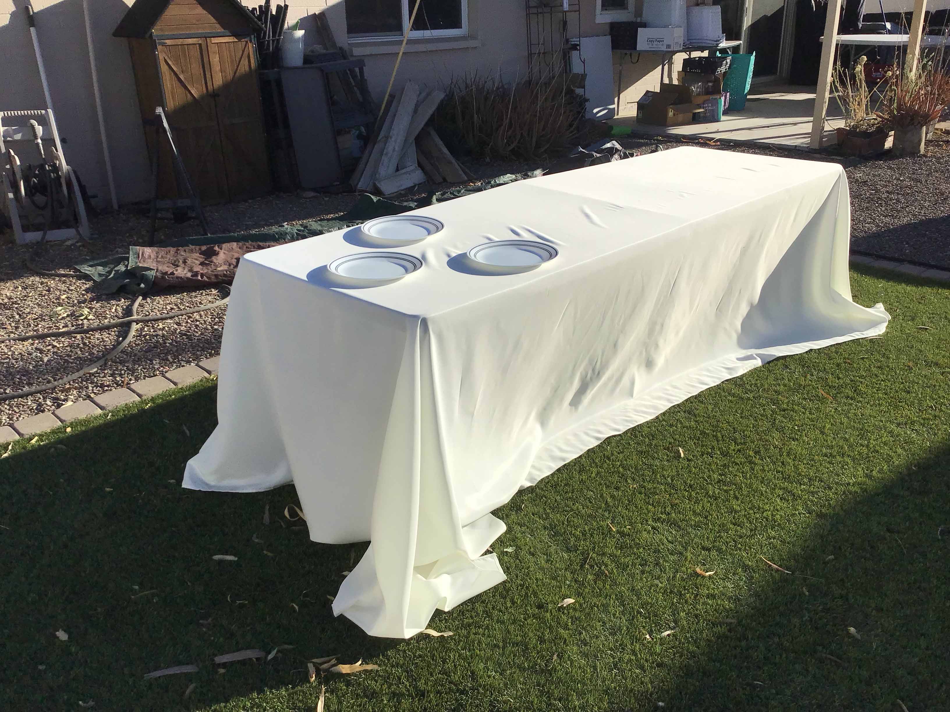 rectangle tablecloths (ivory) - 90 x 156
