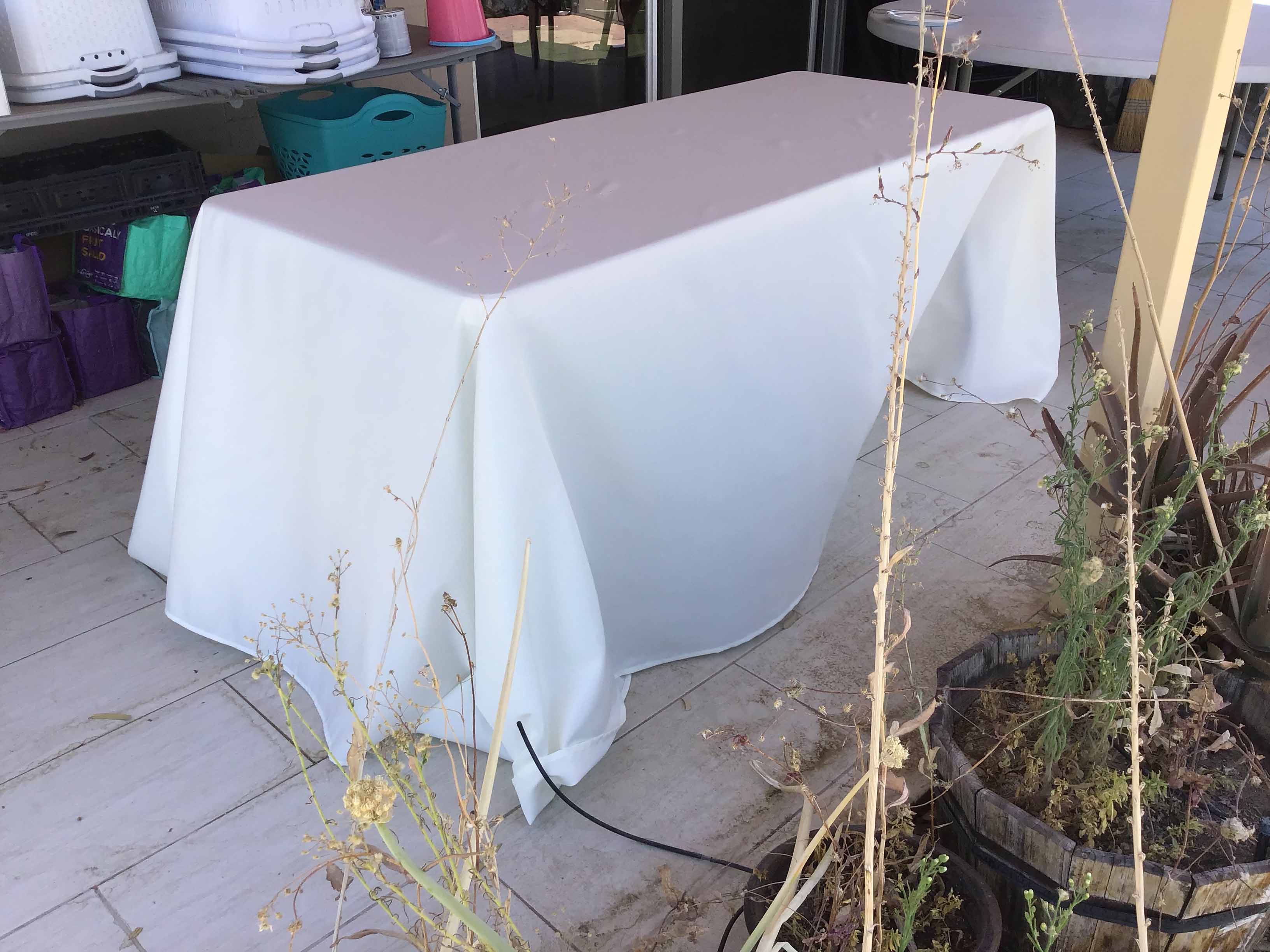 rectangle tablecloths (ivory) - 90 x 132