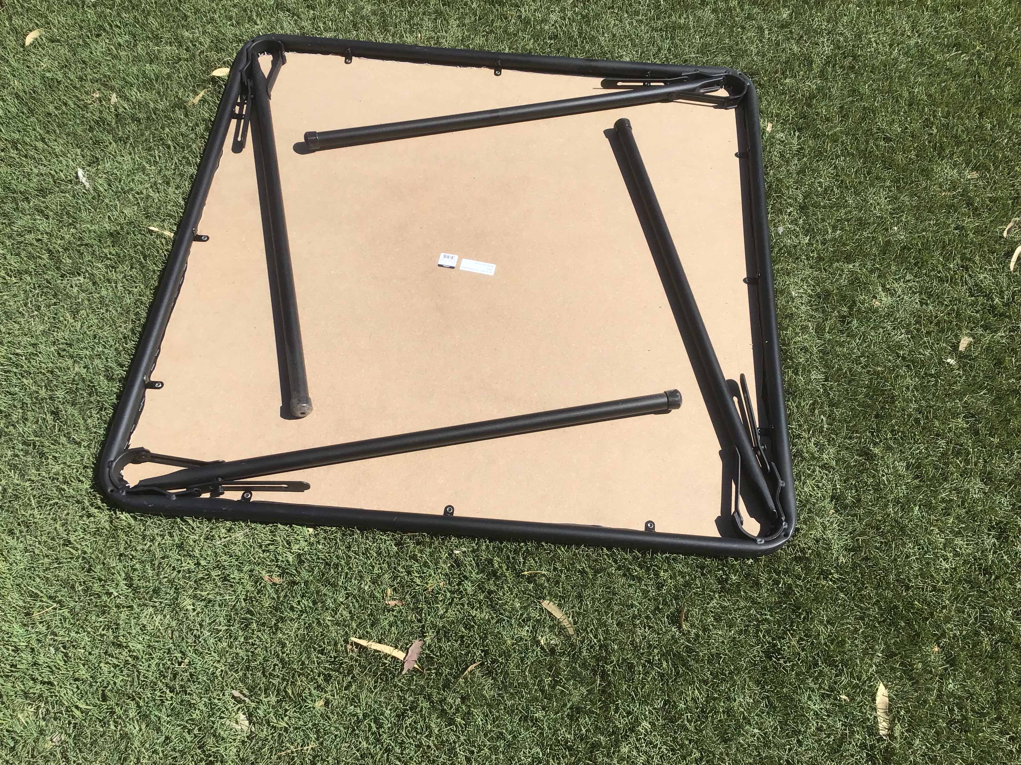 34 inch square tables (faux leather, black)