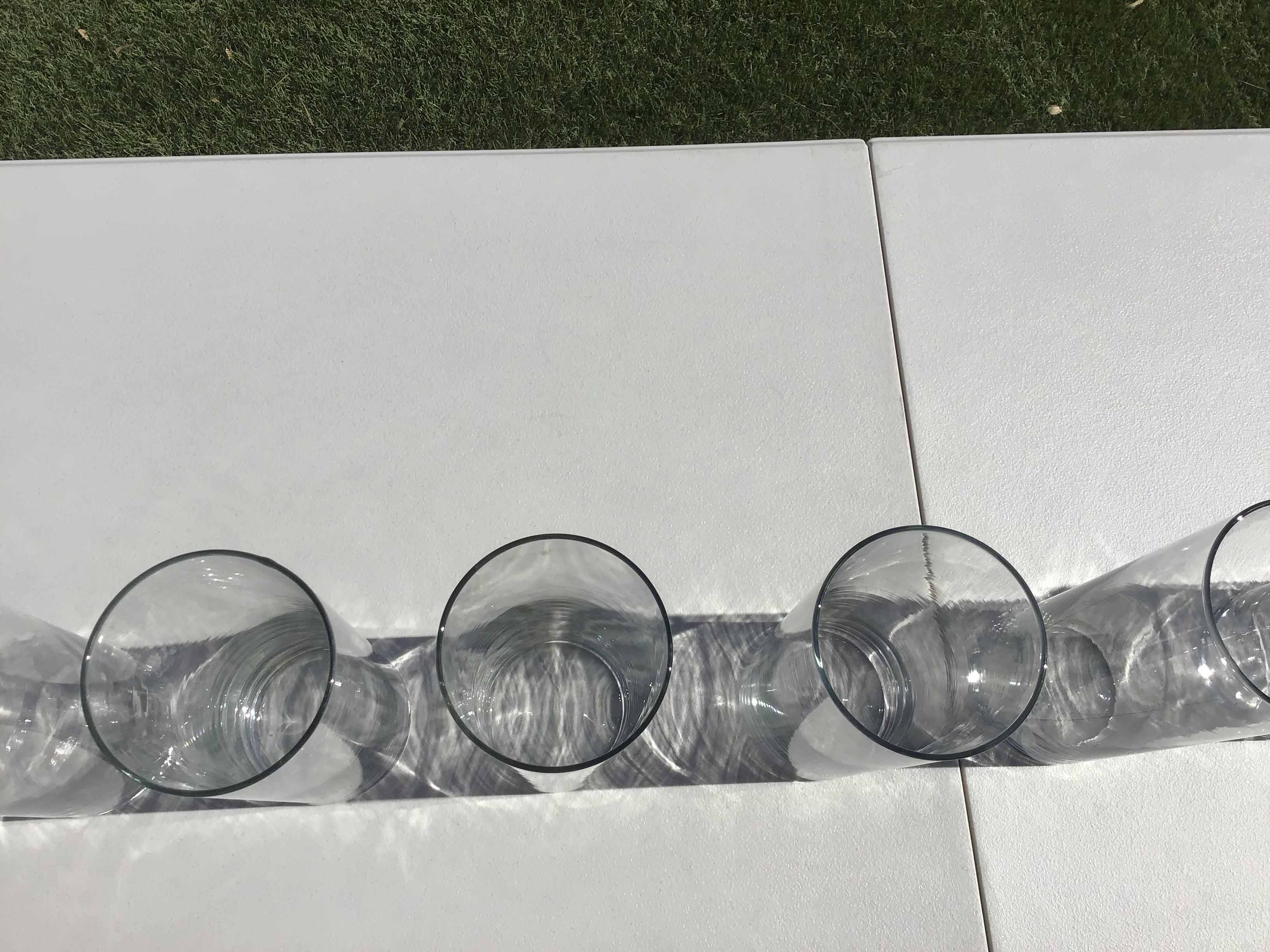 cylindical glass vase - 9 x 3.25