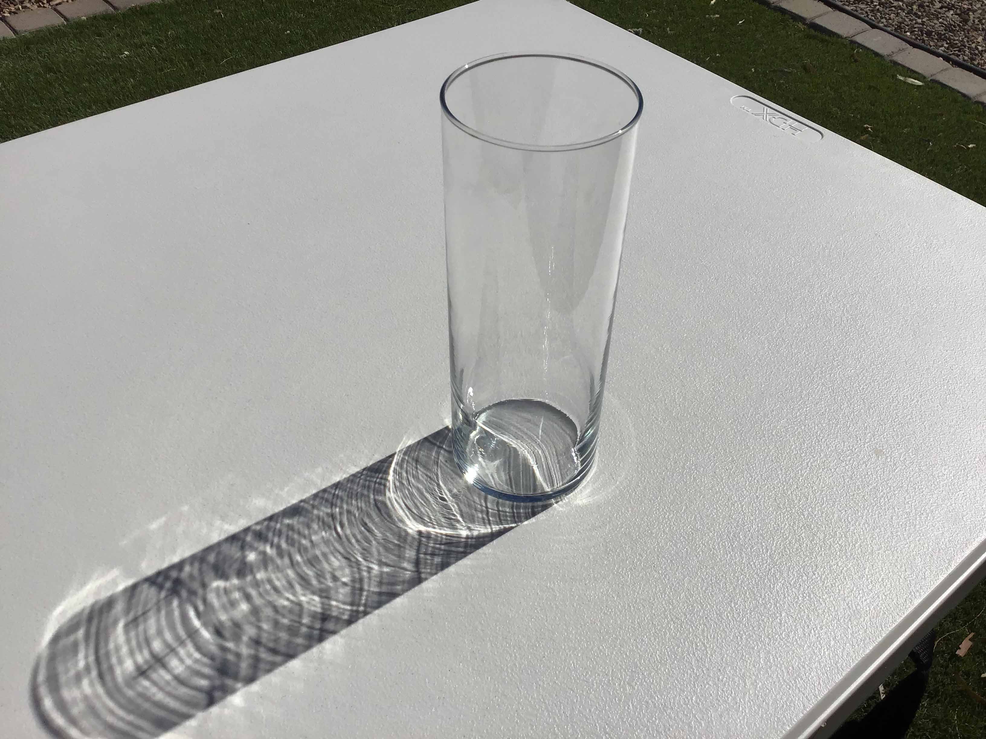 cylindical glass vase - 9 x 3.25
