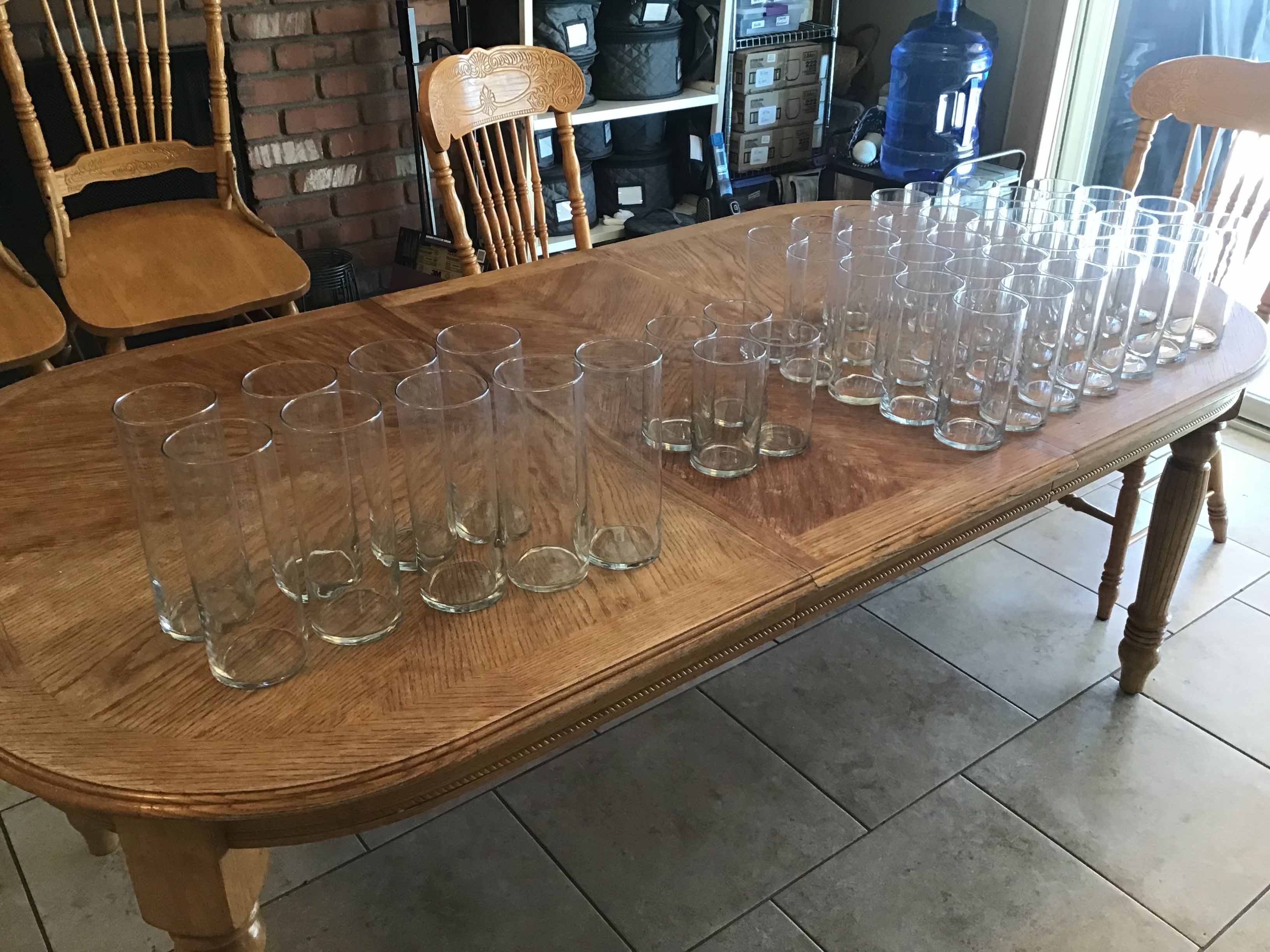 cylindical glass vase - 6 x 3.25