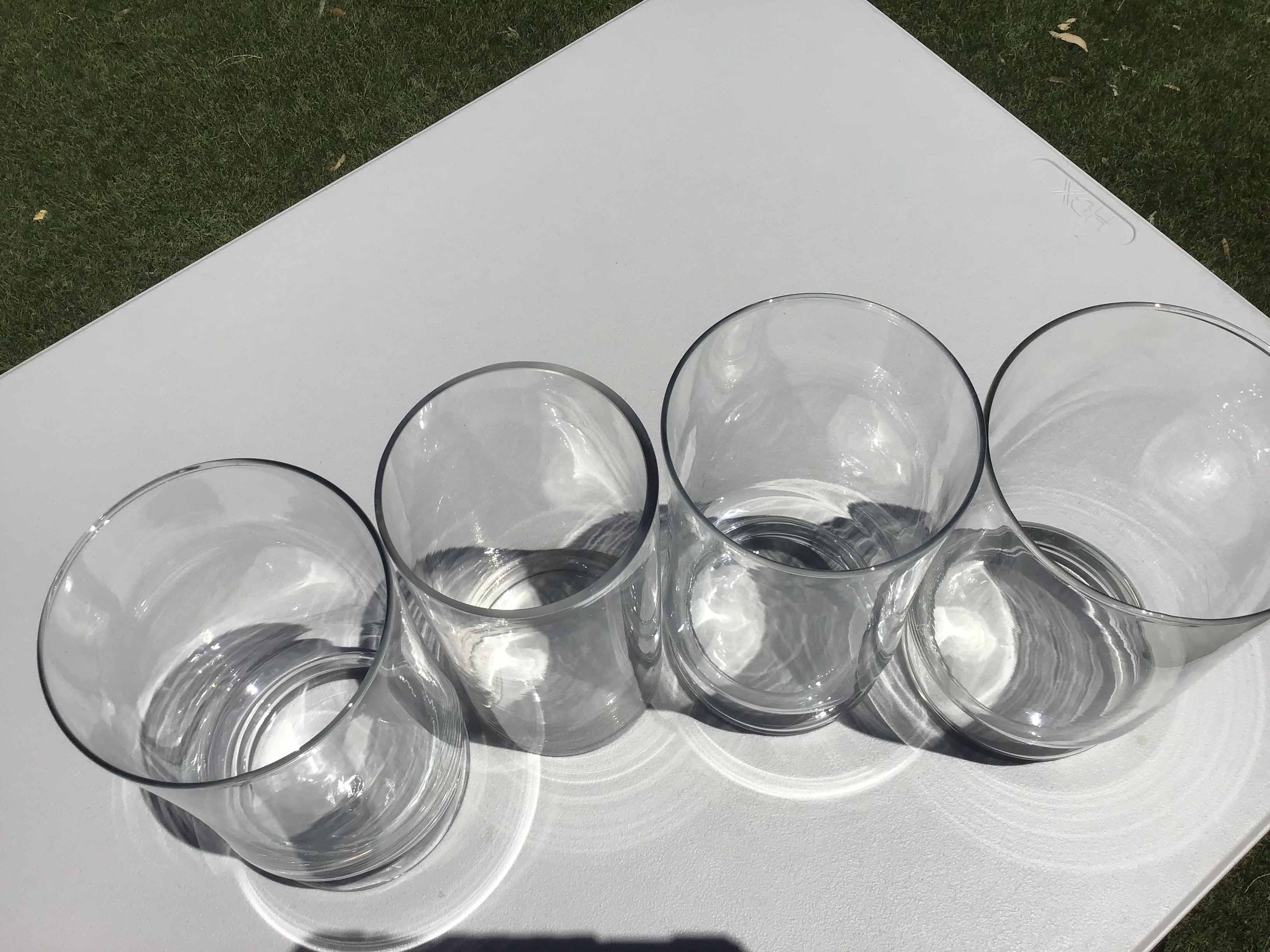 cylindrical glass vase - 10 x 5