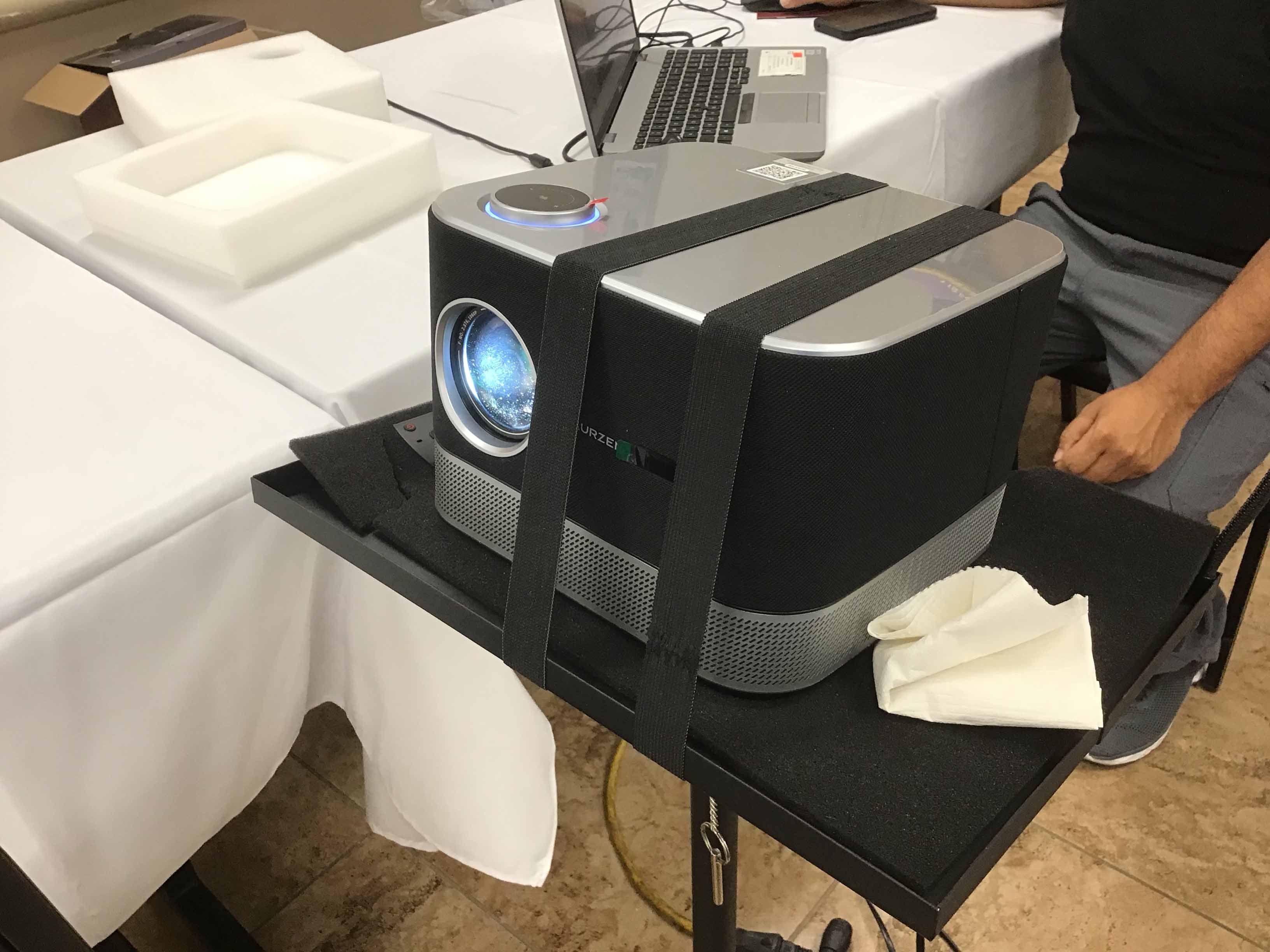 3-in-1 projector (with WiFi, Bluetooth, 3D Dolby audio)