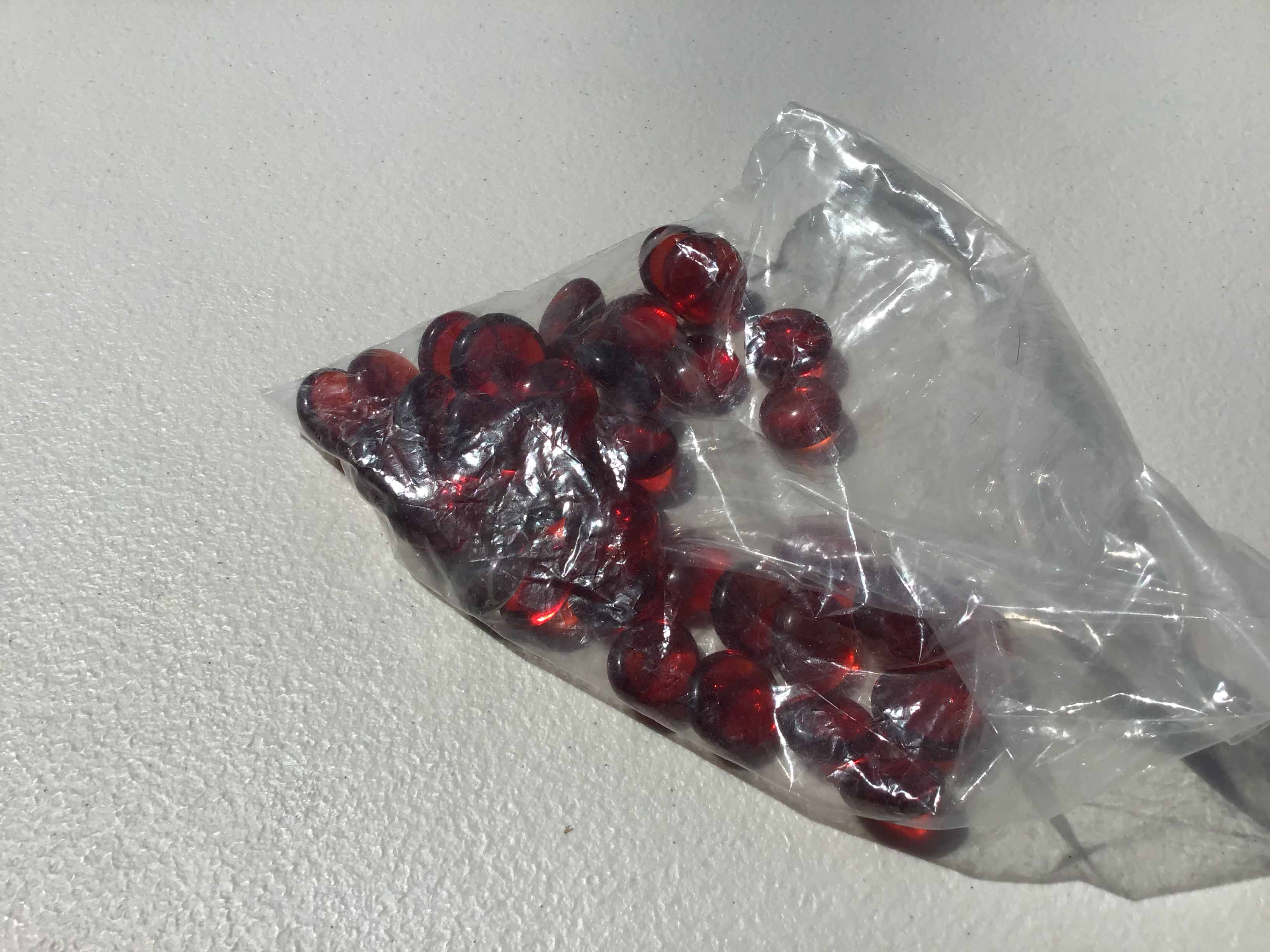 decorative gems (5 bags of different-colored glass gems)
