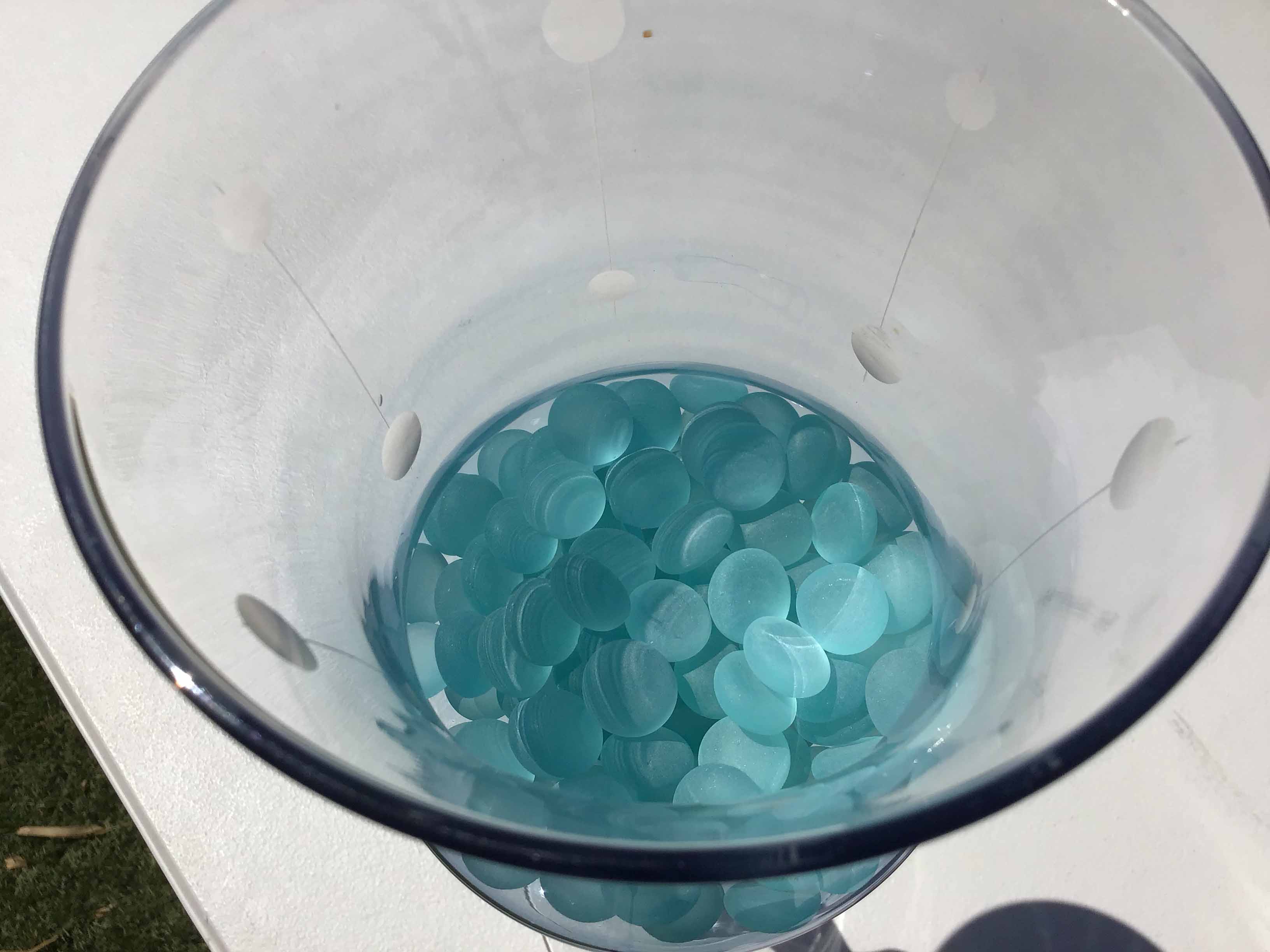 decorative gems (5 bags of different-colored glass gems)