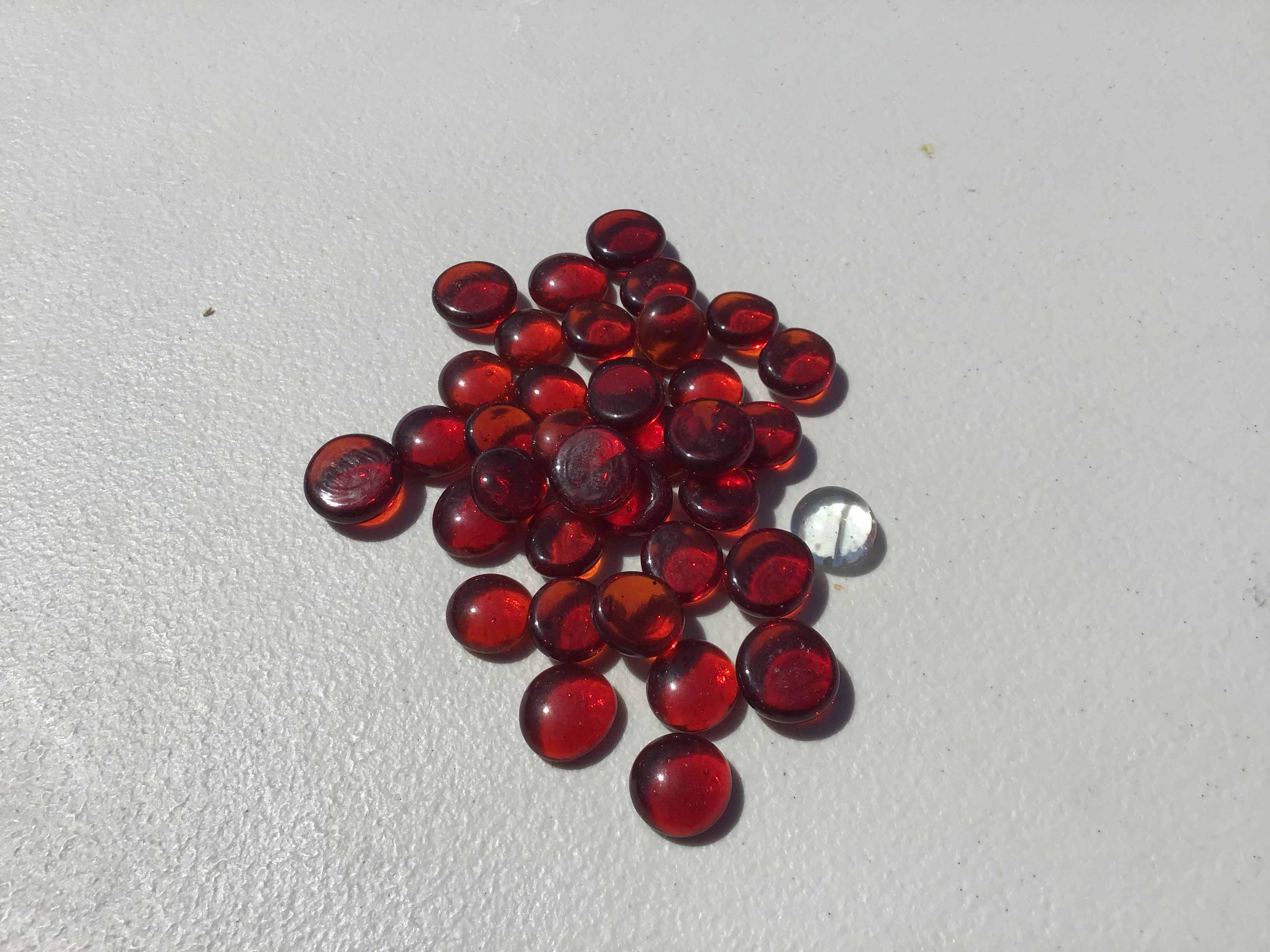 decorative gems (5 bags of different-colored glass gems)