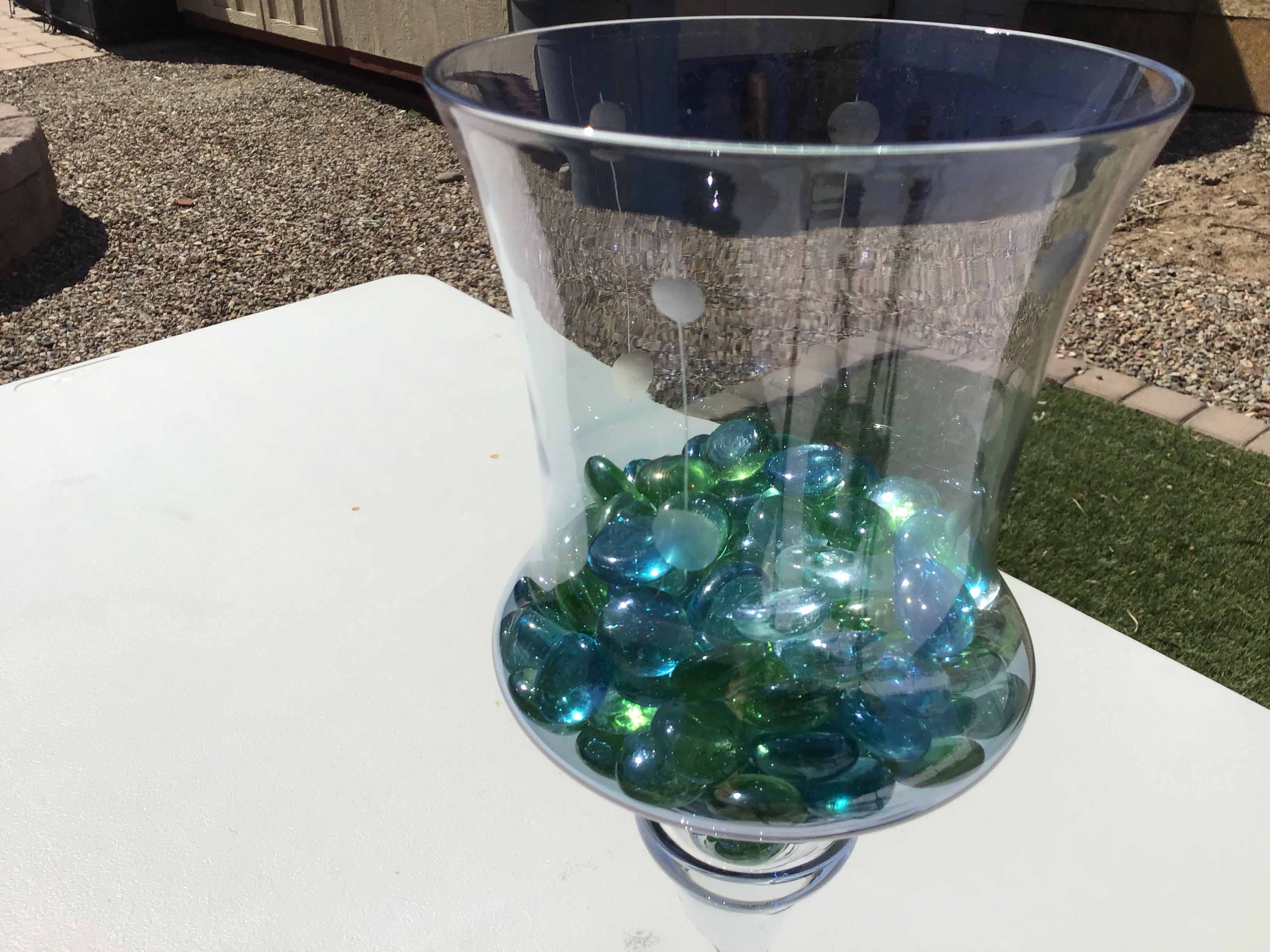decorative gems (5 bags of different-colored glass gems)