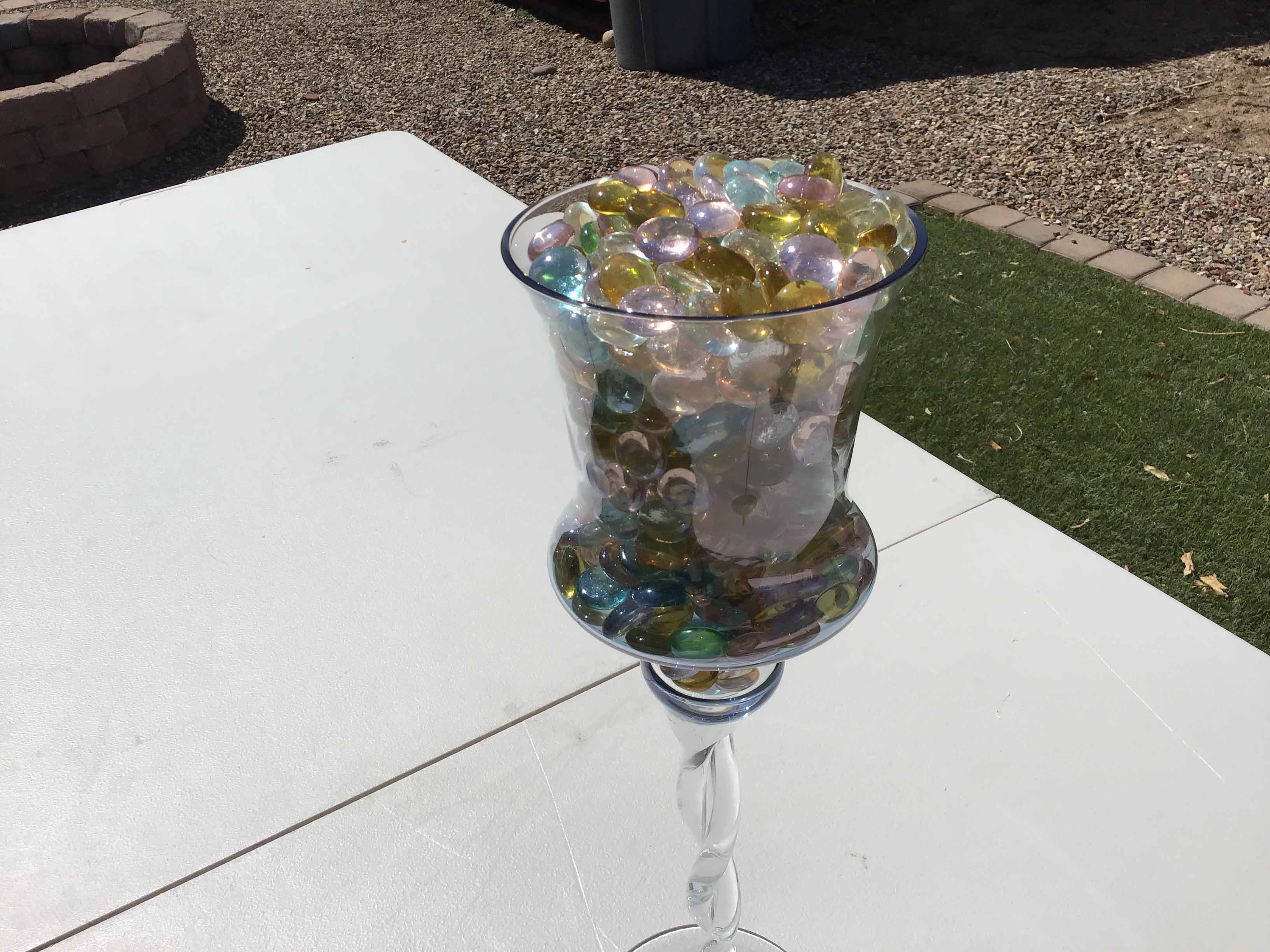 decorative gems (5 bags of different-colored glass gems)