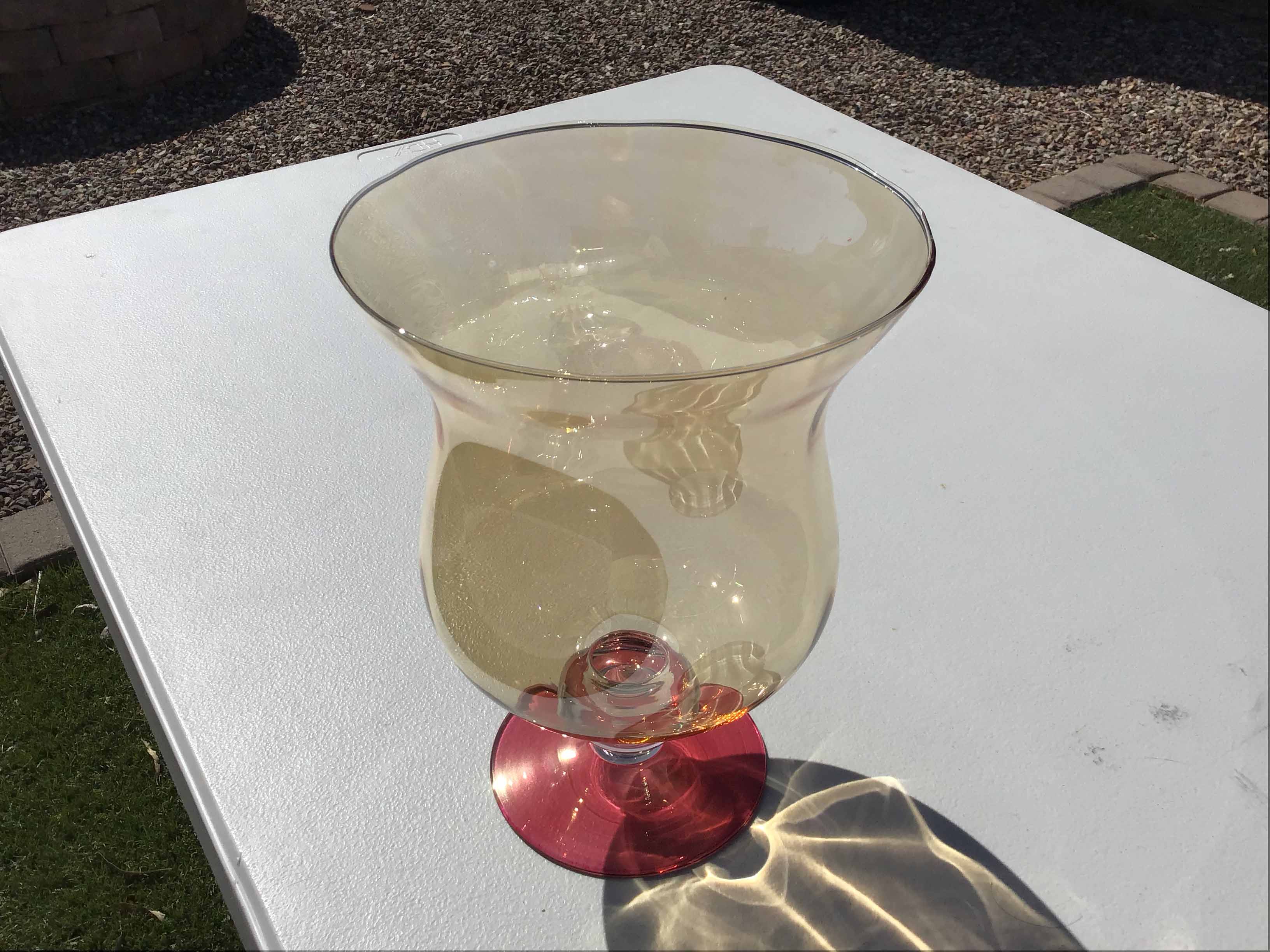 glass goblet vase - 10 x 7