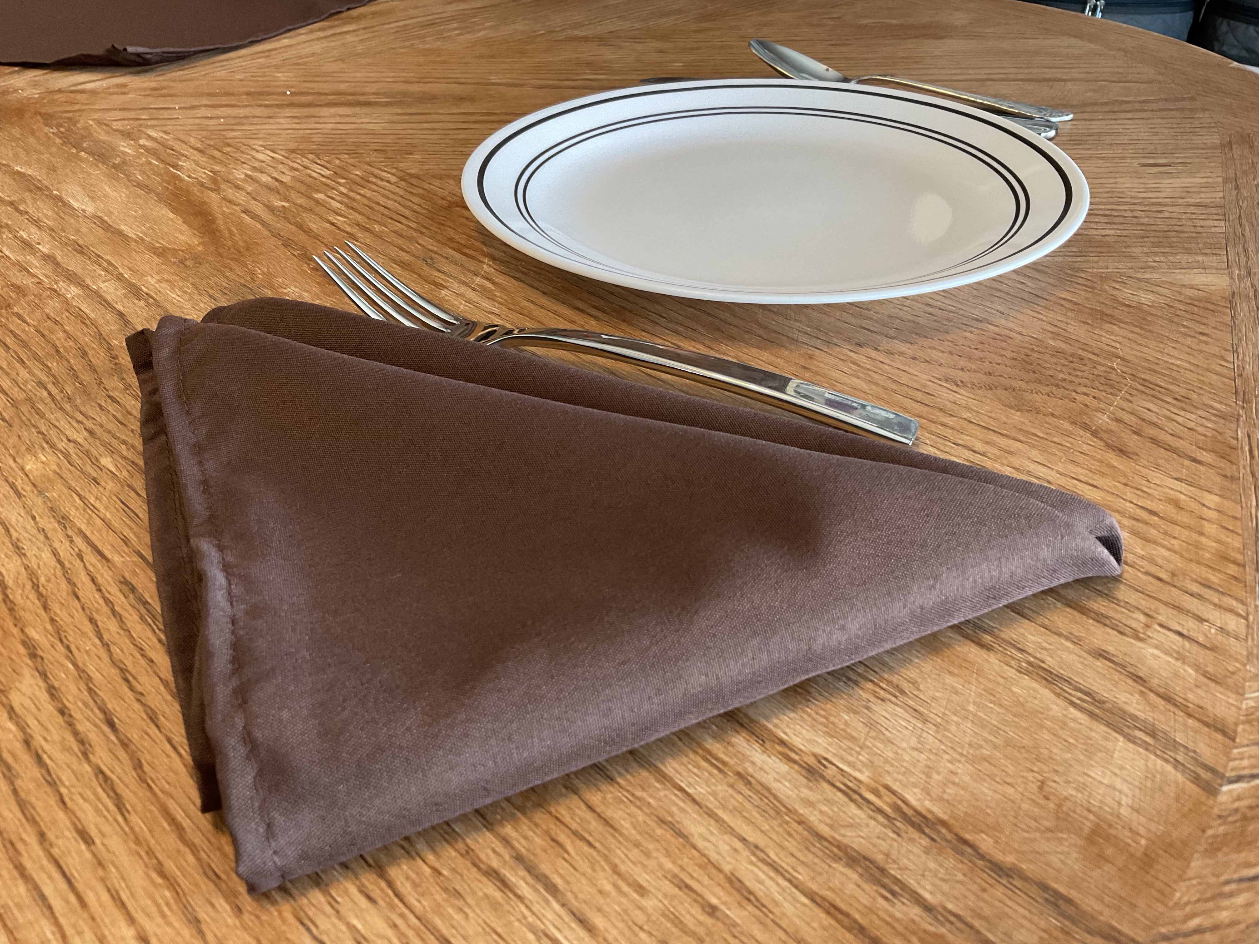 cloth dinner napkins (chocolate) - 17 x 17