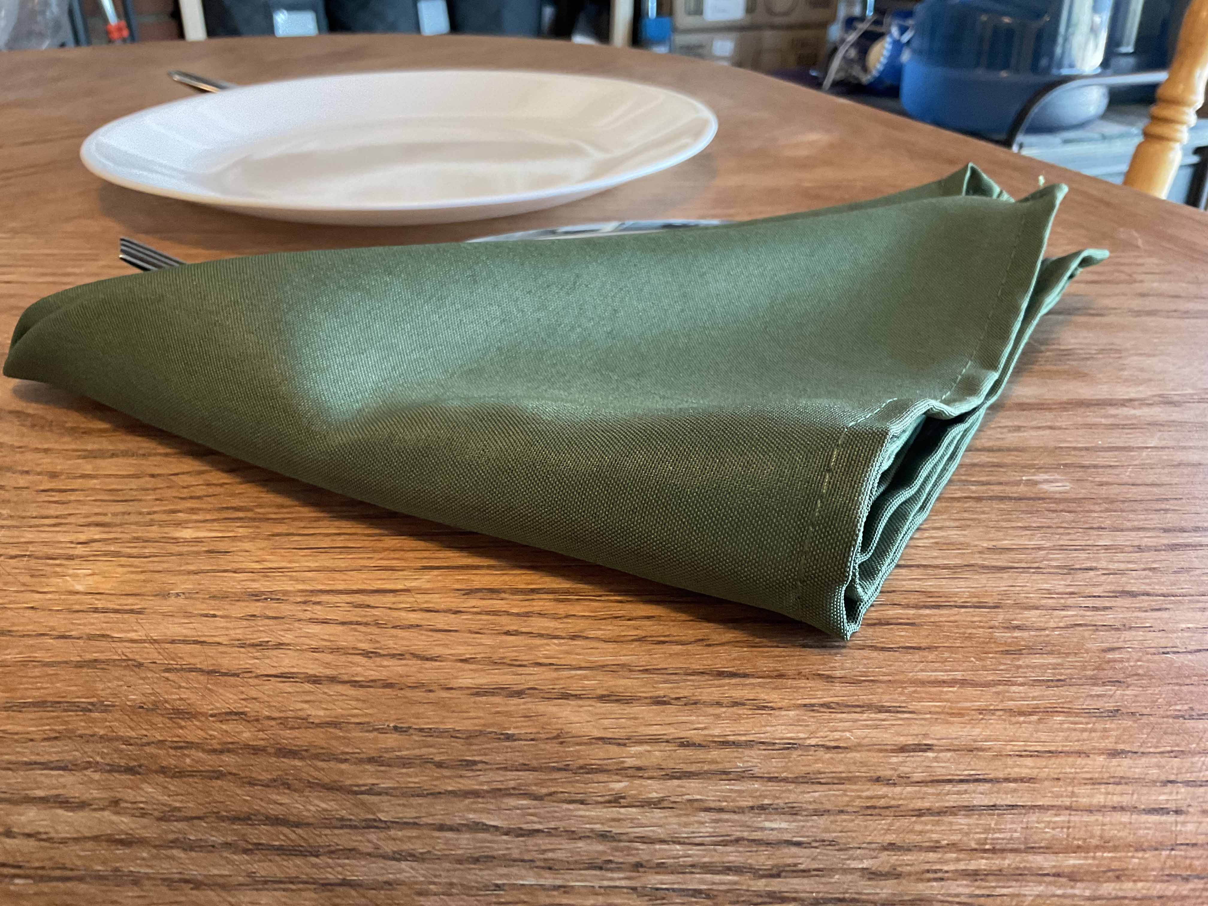 cloth dinner napkins (olive green) - 17 x 17