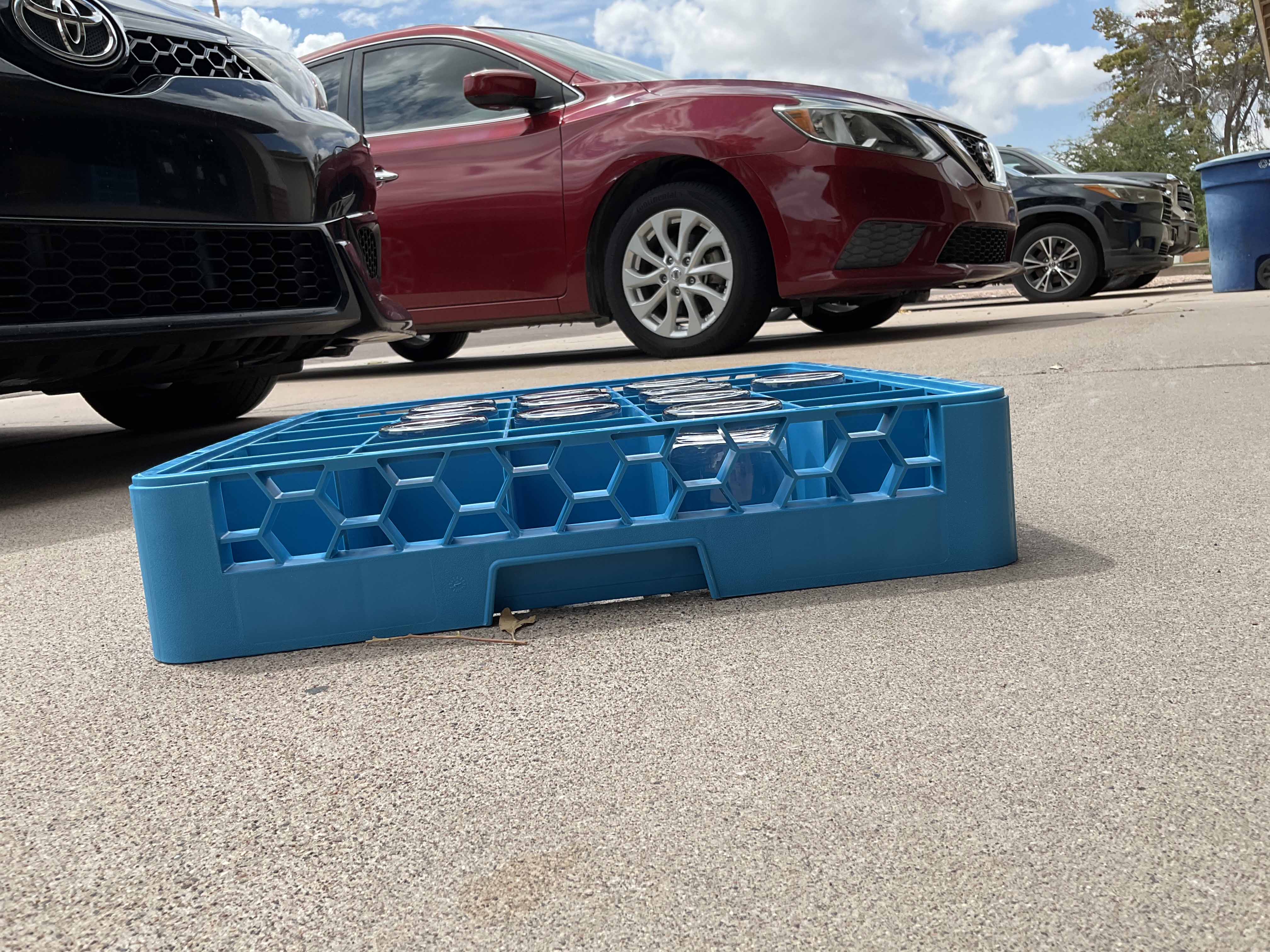 glass racks (25-compartment) - 3 high