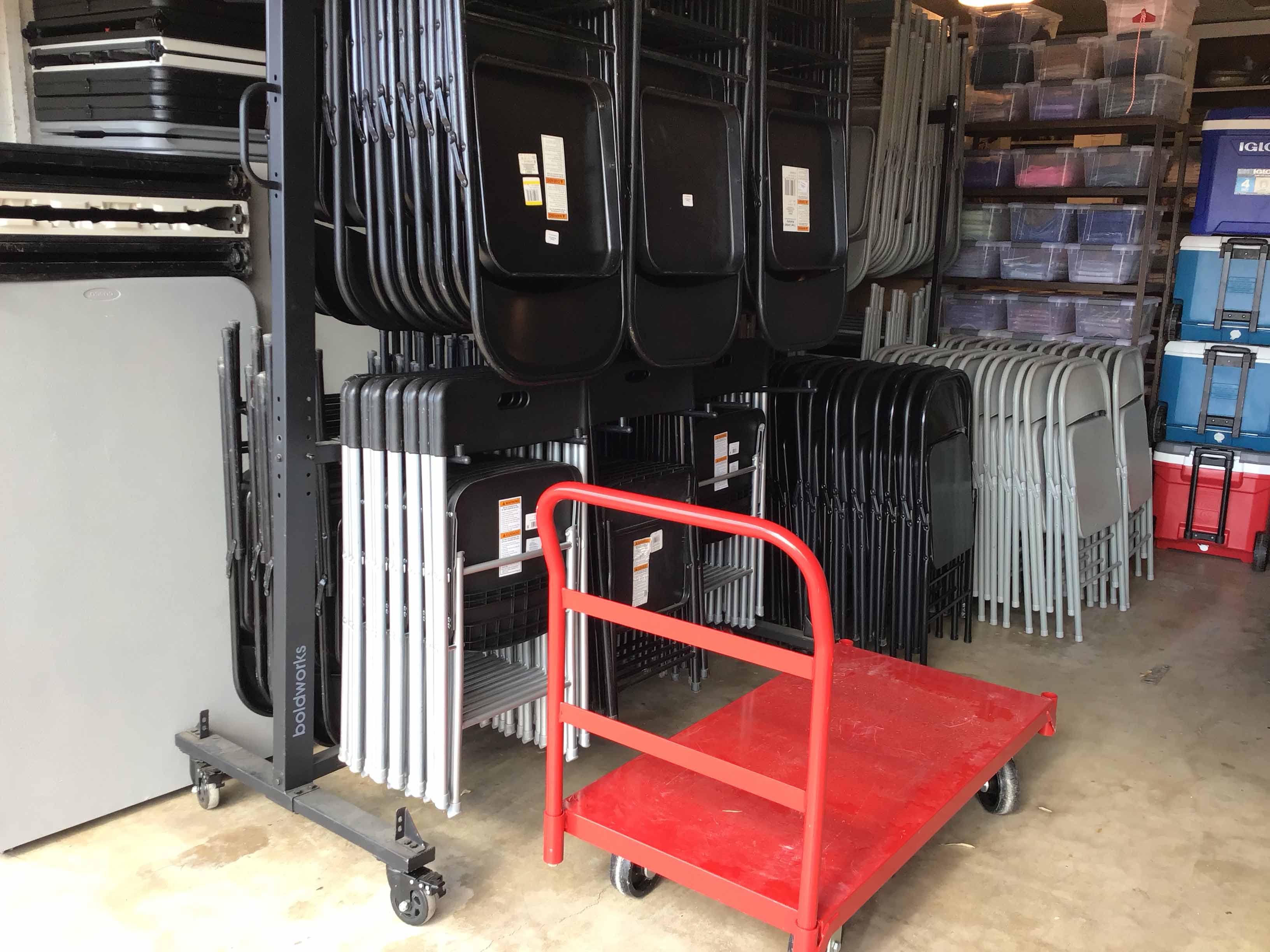 folding chairs (steel, black)