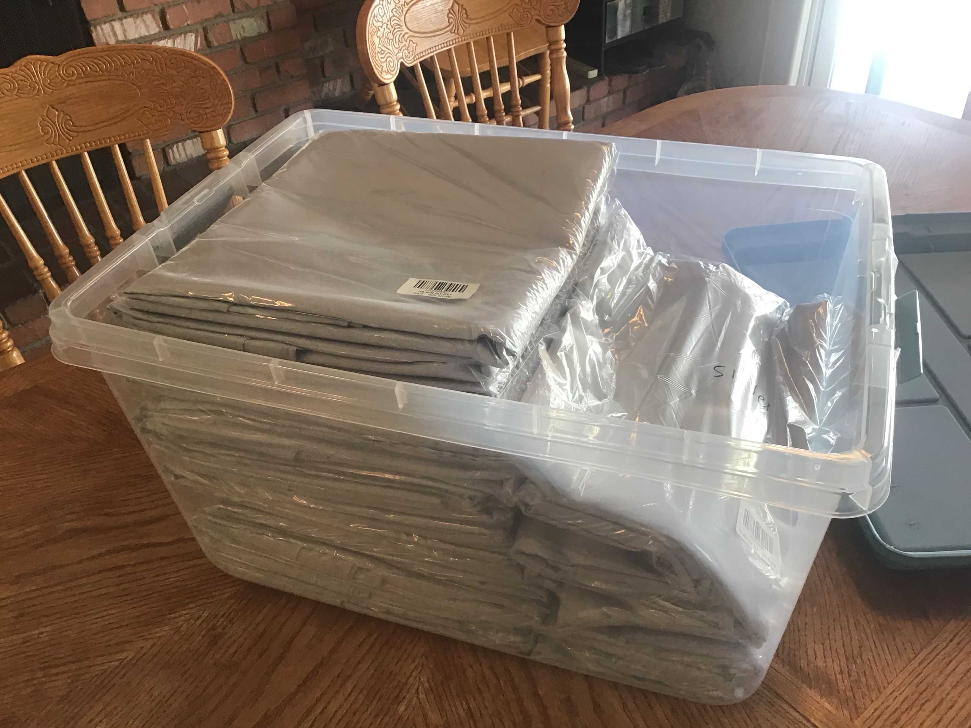 rectangle tablecloths (silver) - 60 x 102