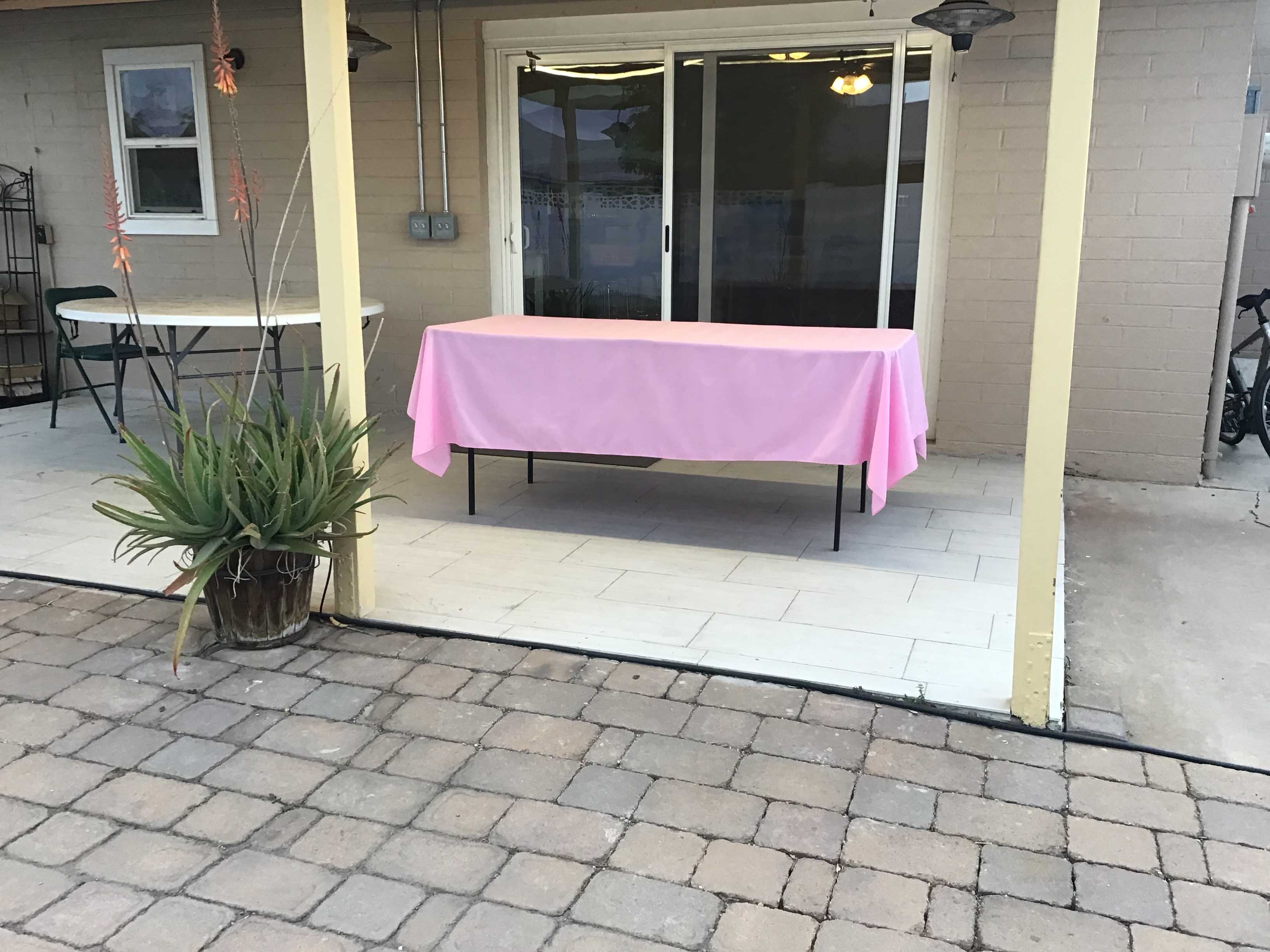 rectangle tablecloths (pink) - 60 x 102