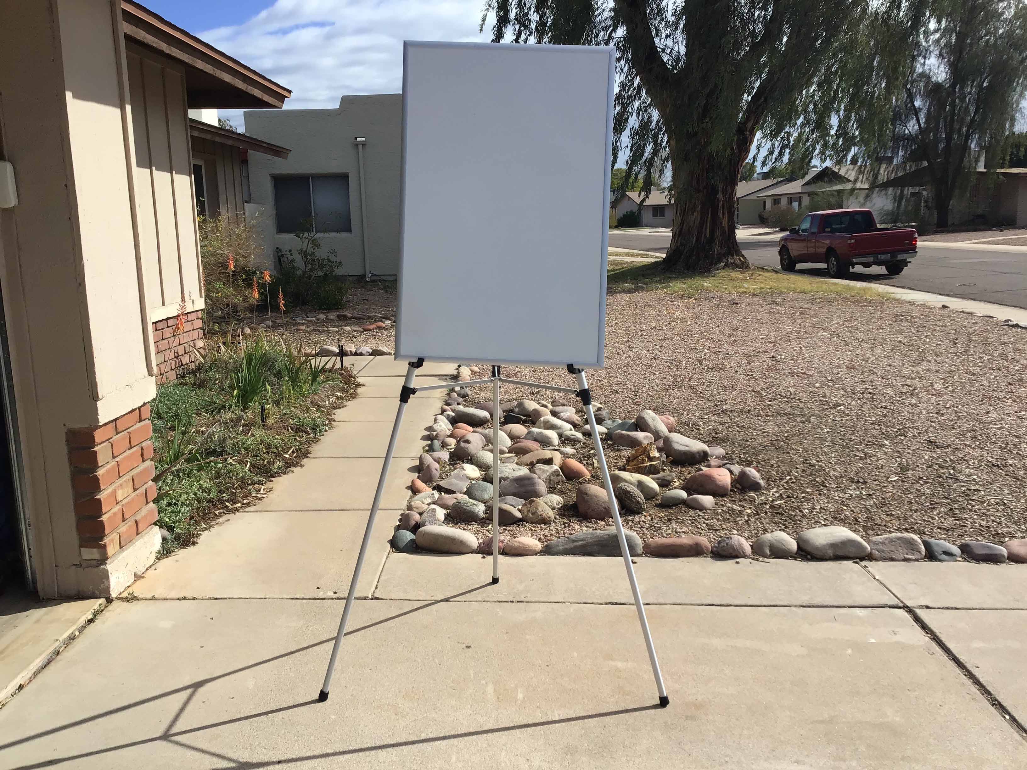 easel with pad retainer (aluminum, heavy-duty) - 37 to 69