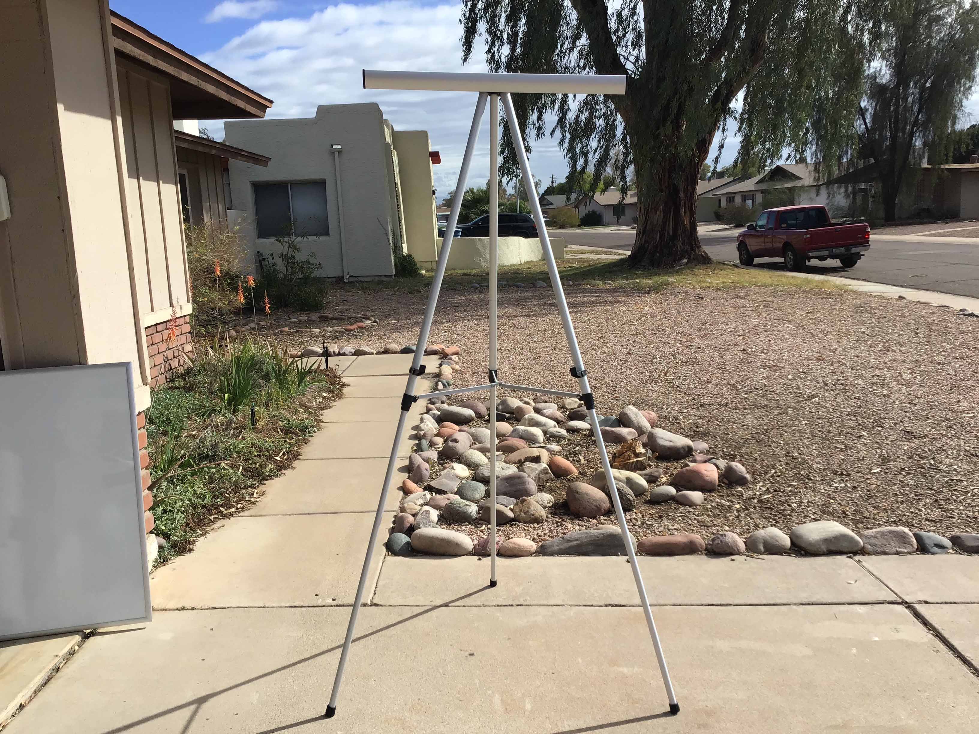 easel with pad retainer (aluminum, heavy-duty) - 37 to 69