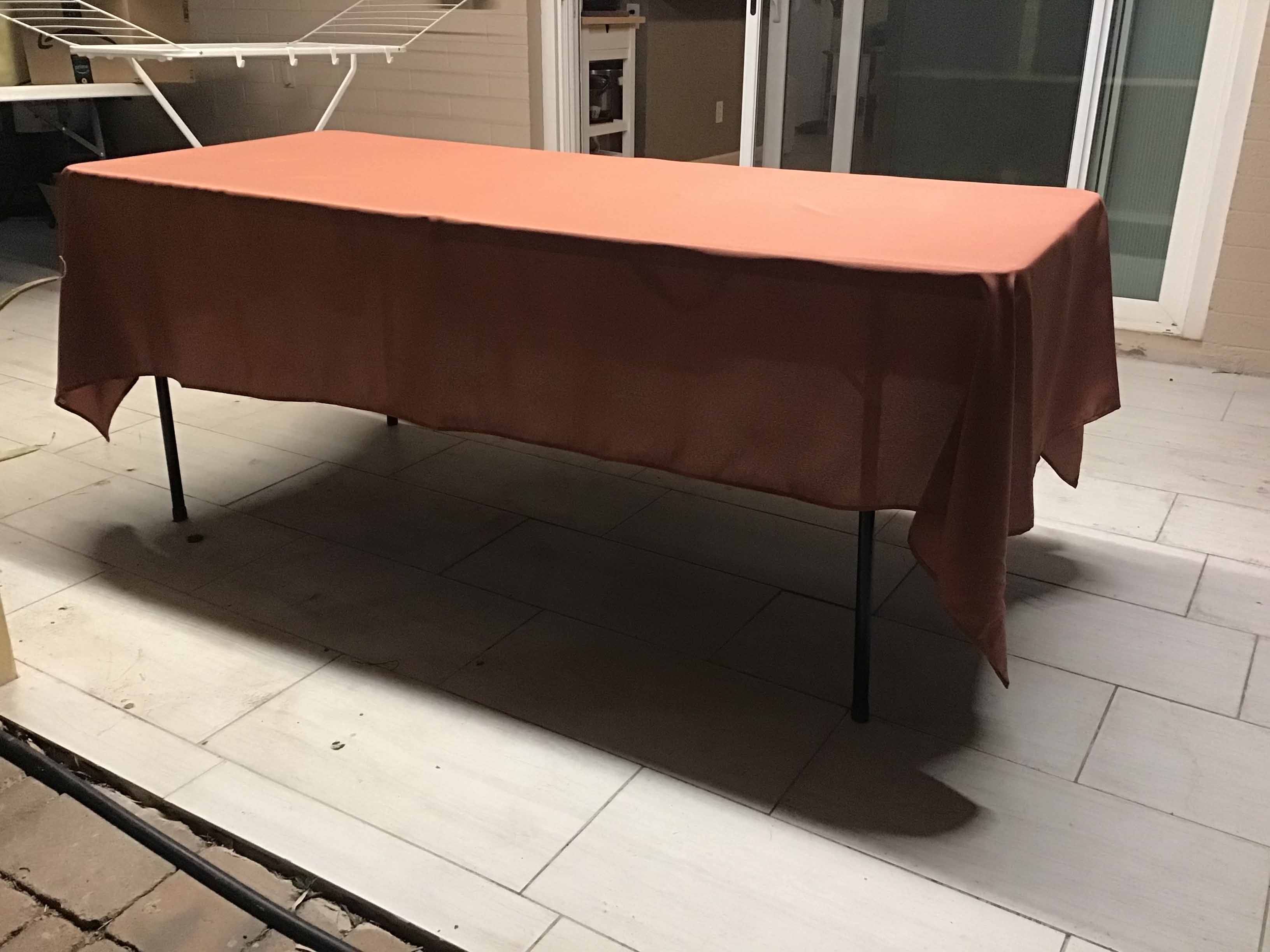 rectangle tablecloths (terracotta/rust) - 60 x 102