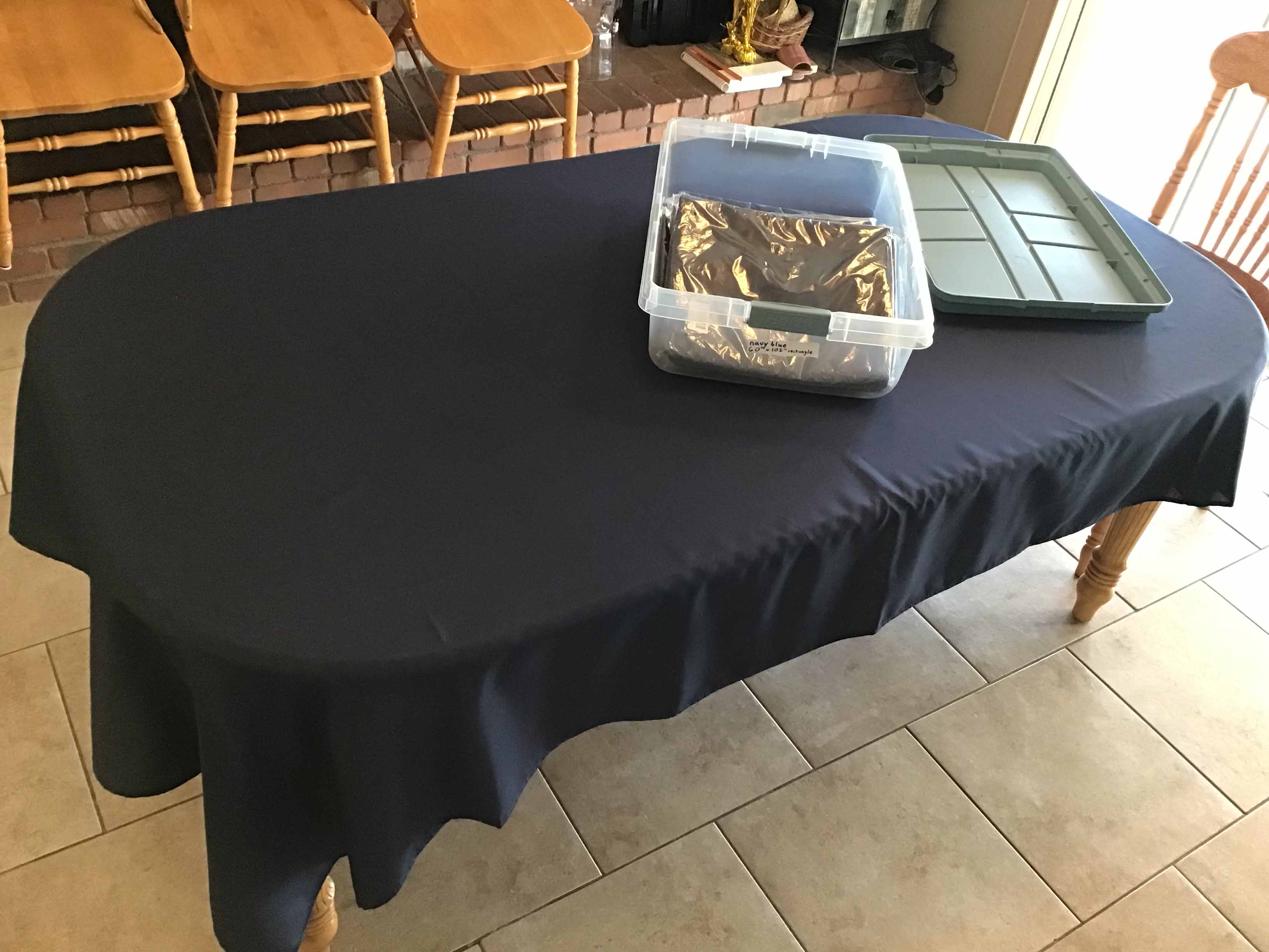 rectangle tablecloths (navy blue) - 60 x 102