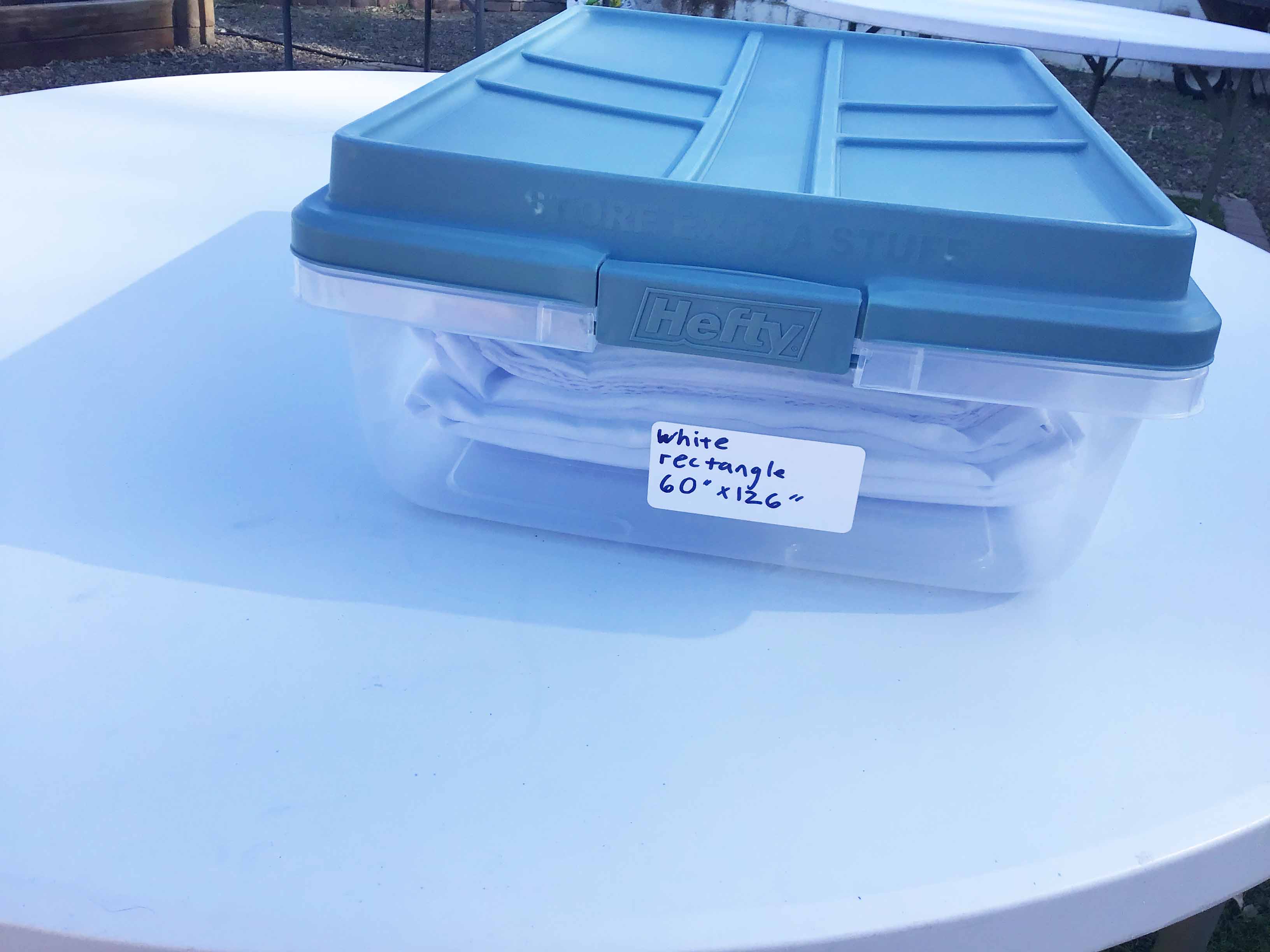 rectangle tablecloths (white) - 60 x 126