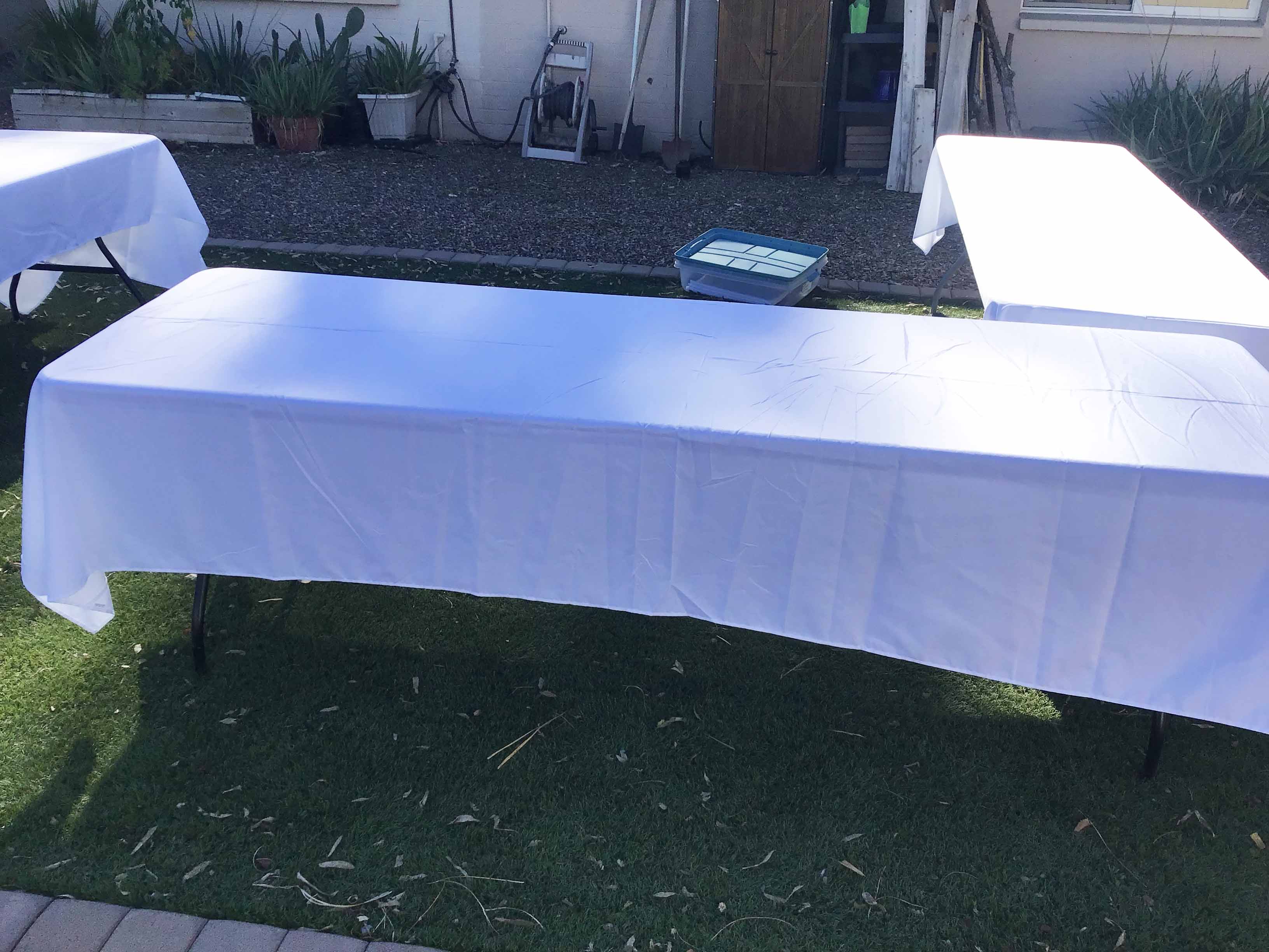 rectangle tablecloths (white) - 60 x 126
