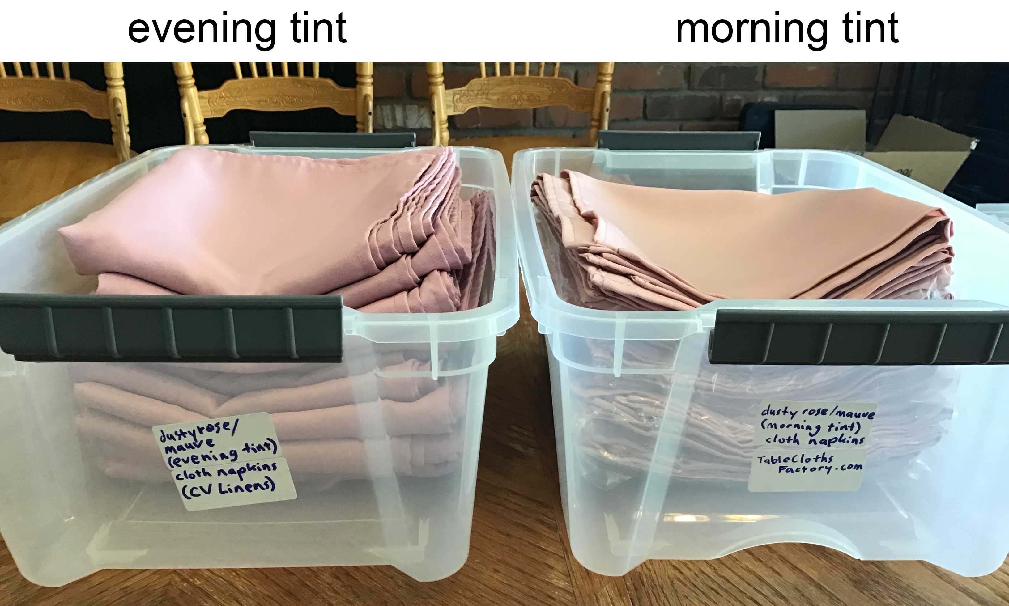 cloth dinner napkins (dusty rose/mauve, morning tint) - 17 x 17