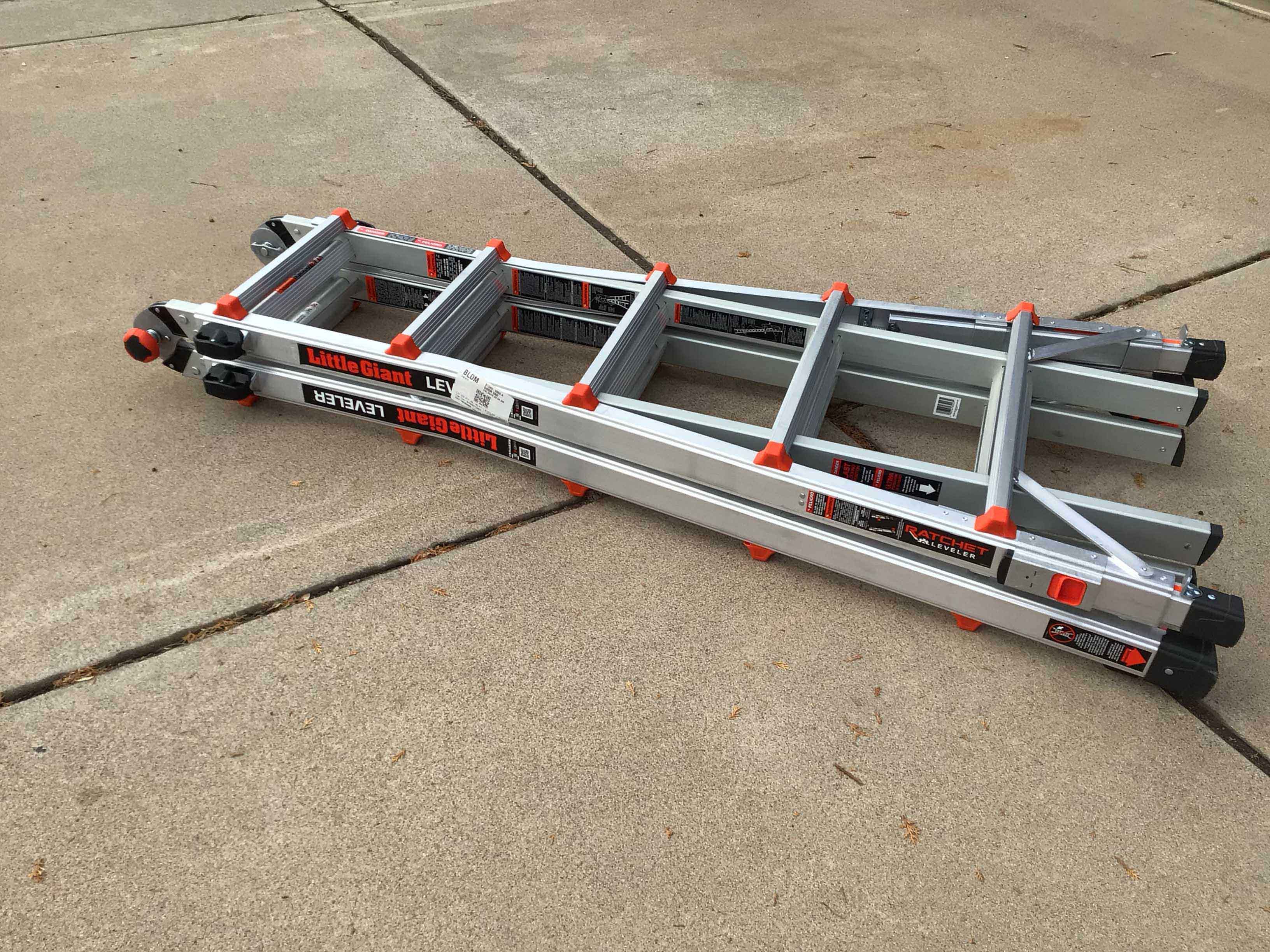 Little Giant Leveler (ladder; can reach up to 18 ft.)