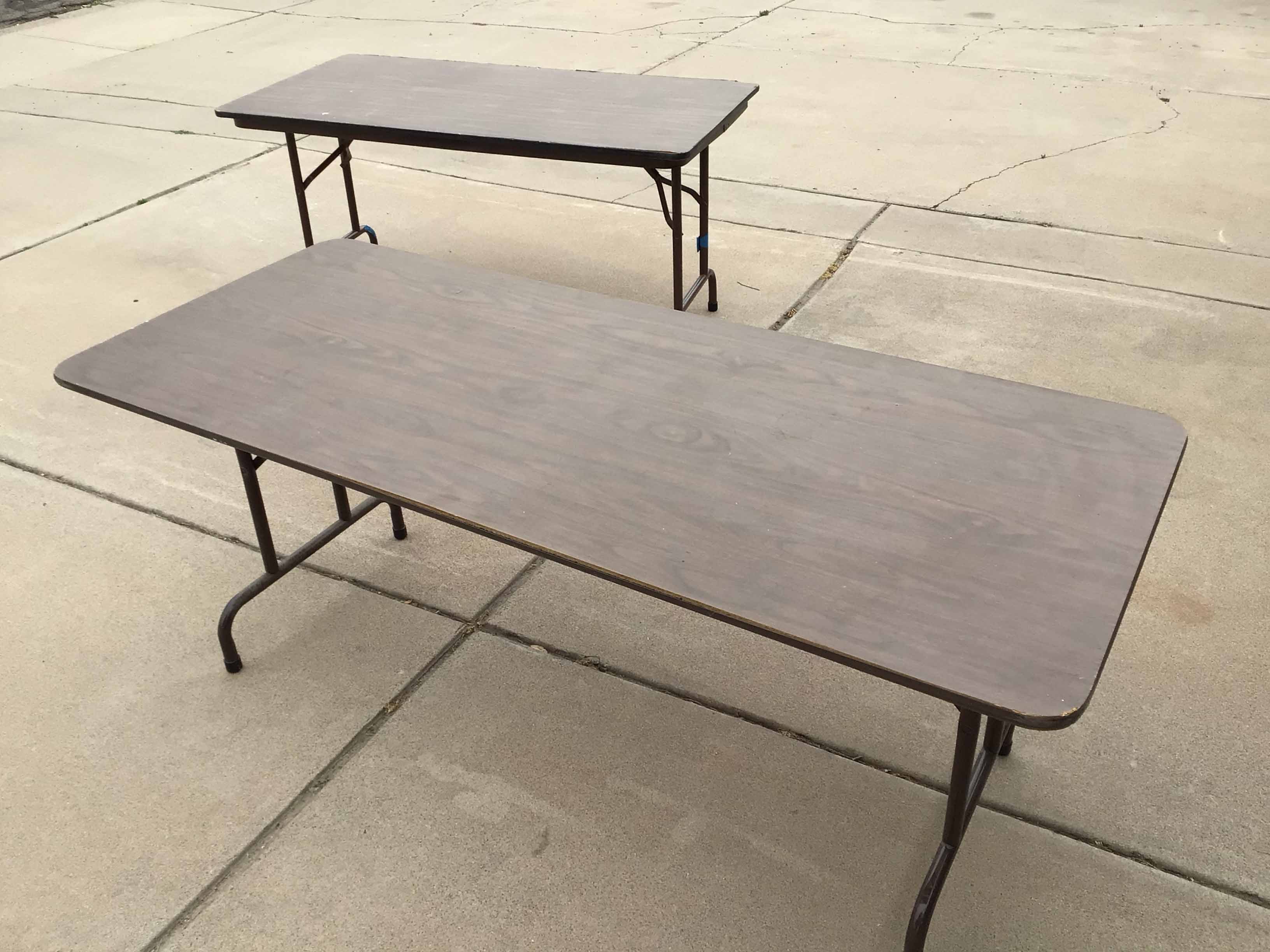 6 foot non-bifold rectangle tables