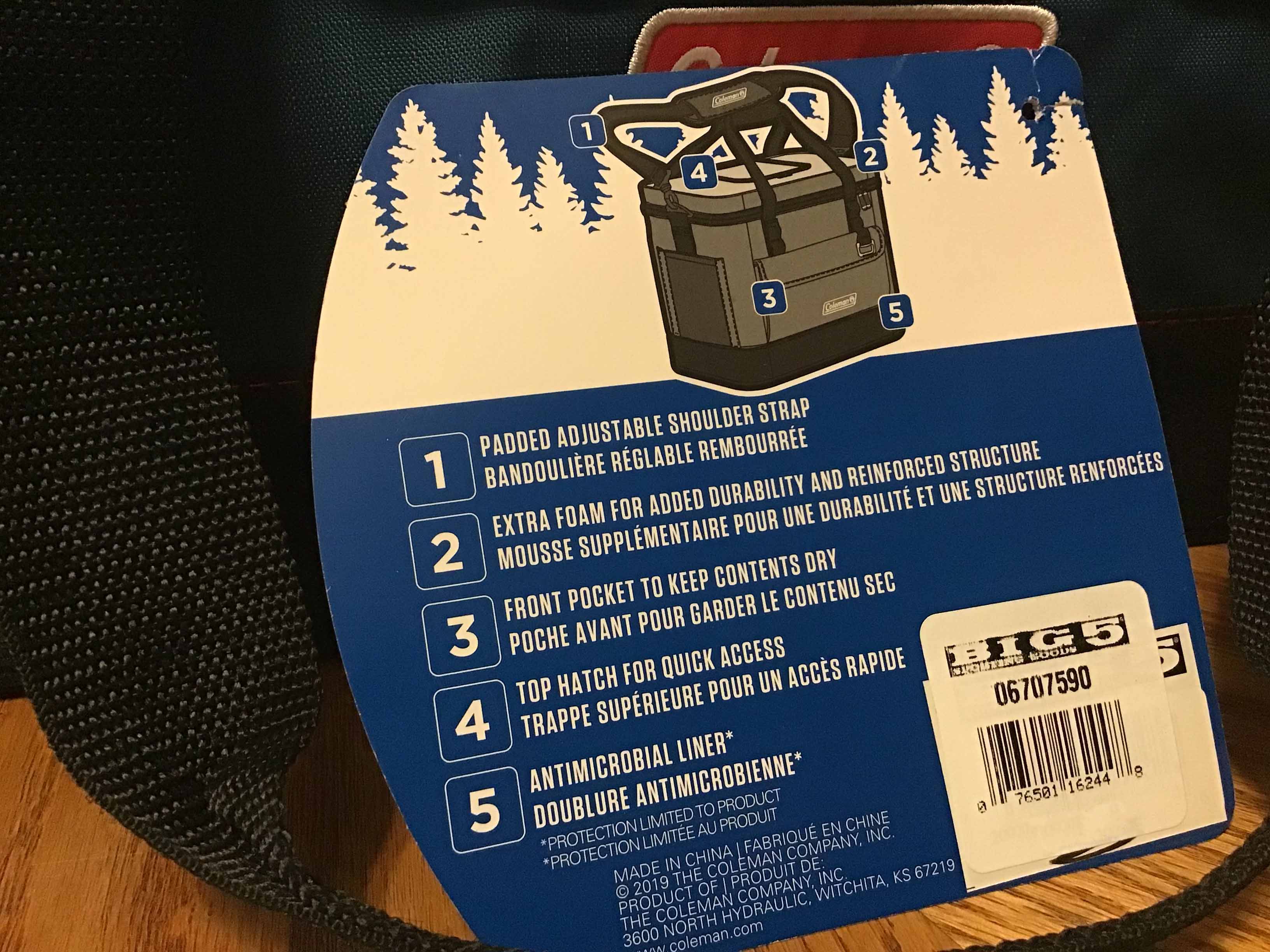 soft cooler (Colman; 15 x 10 x 11)