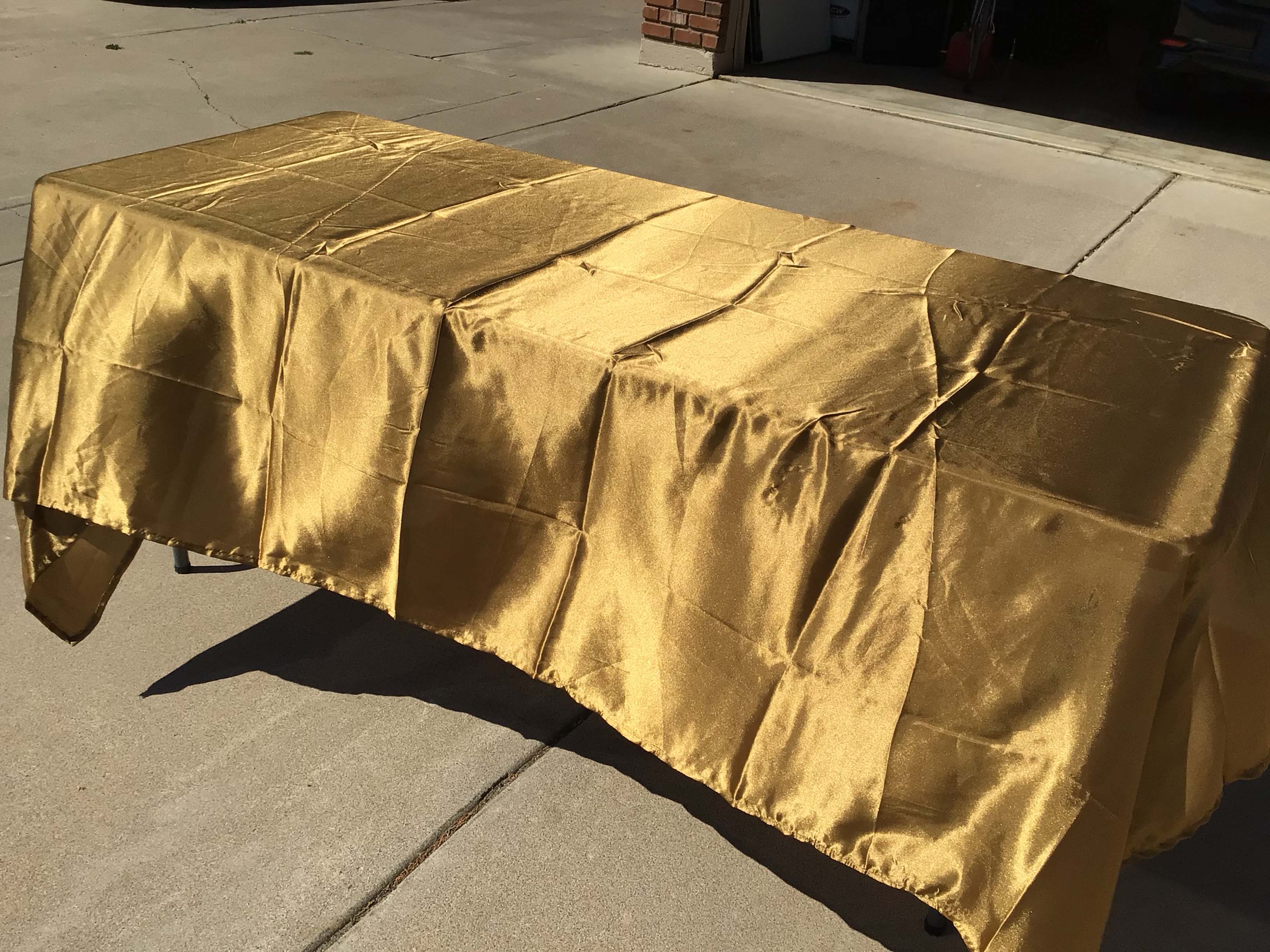 rectangle tablecloths (gold, smooth satin) - 60 x 102