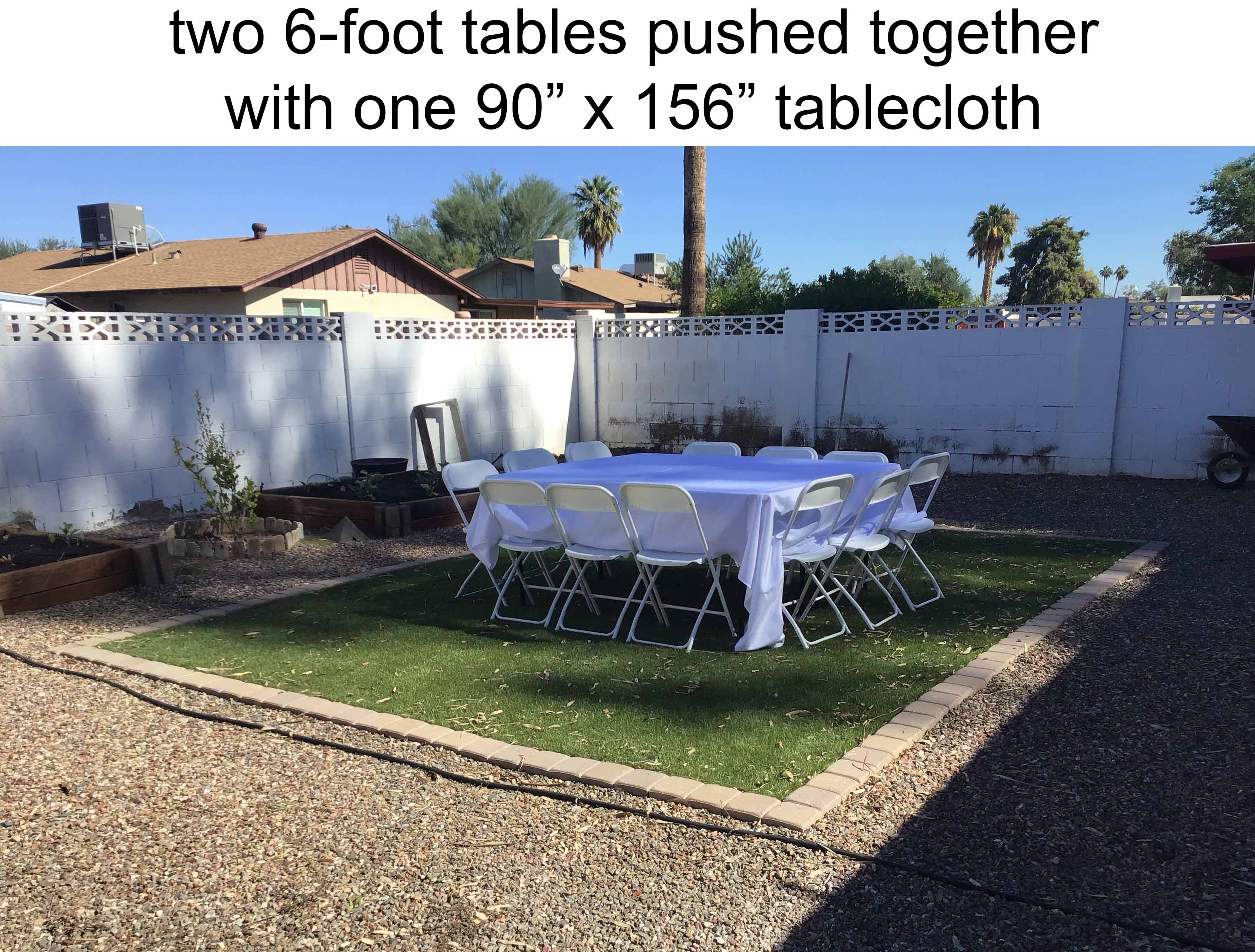 rectangle tablecloths (white) - 90 x 156