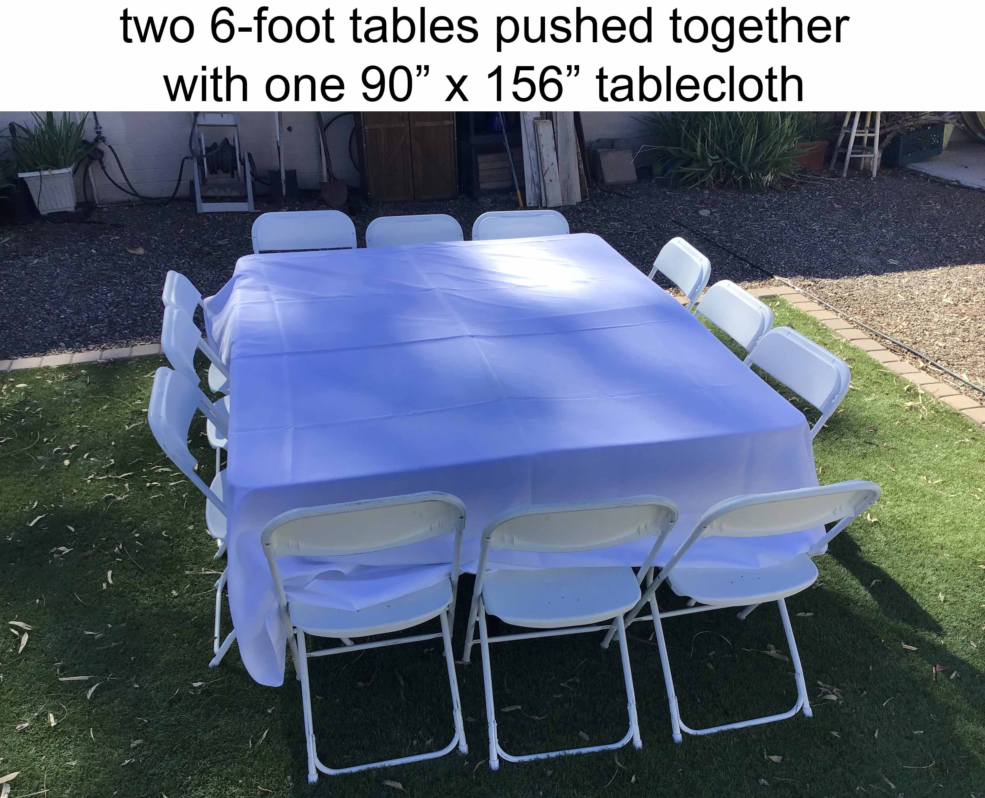 rectangle tablecloths (white) - 90 x 156