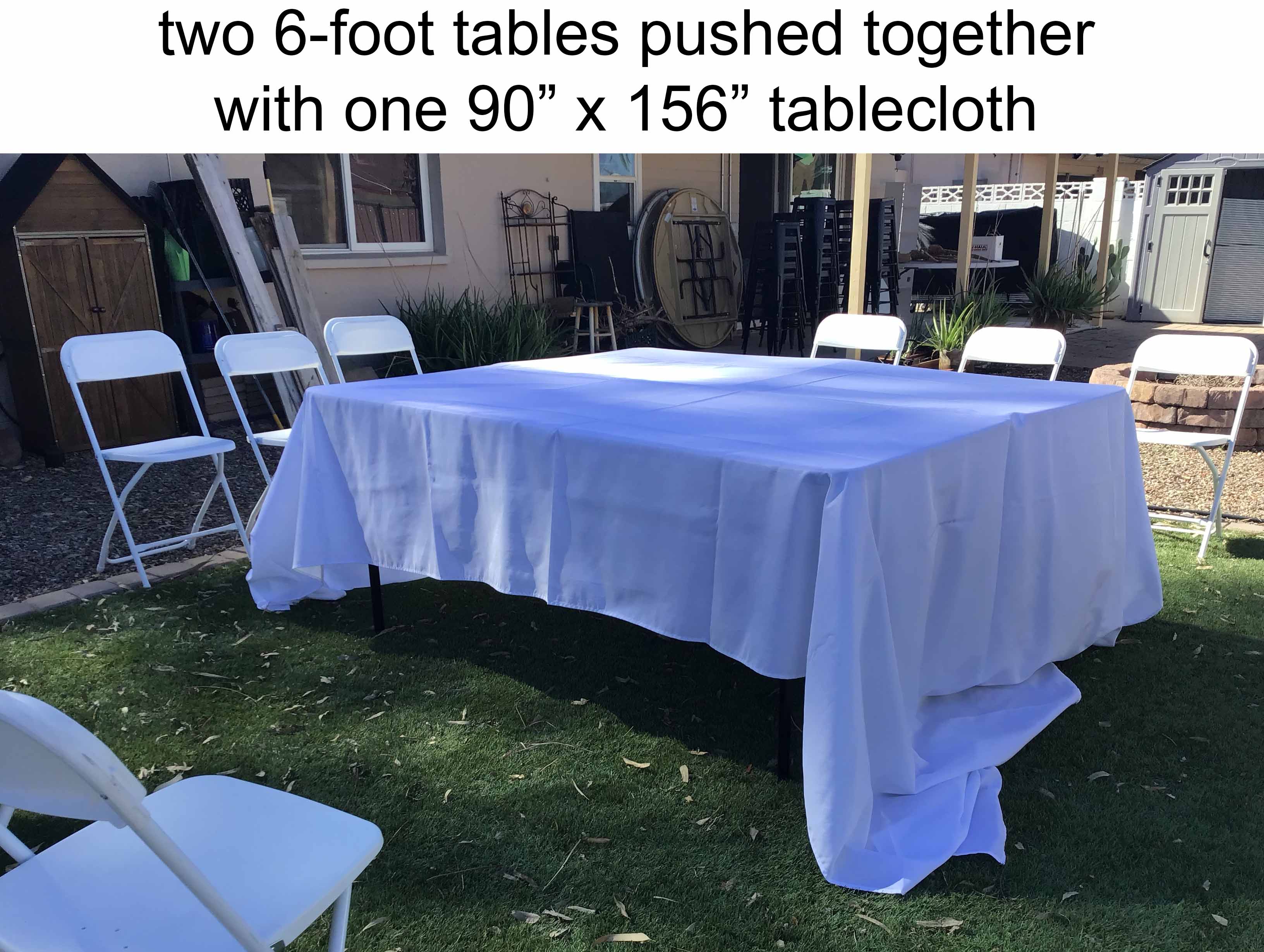 rectangle tablecloths (white) - 90 x 156