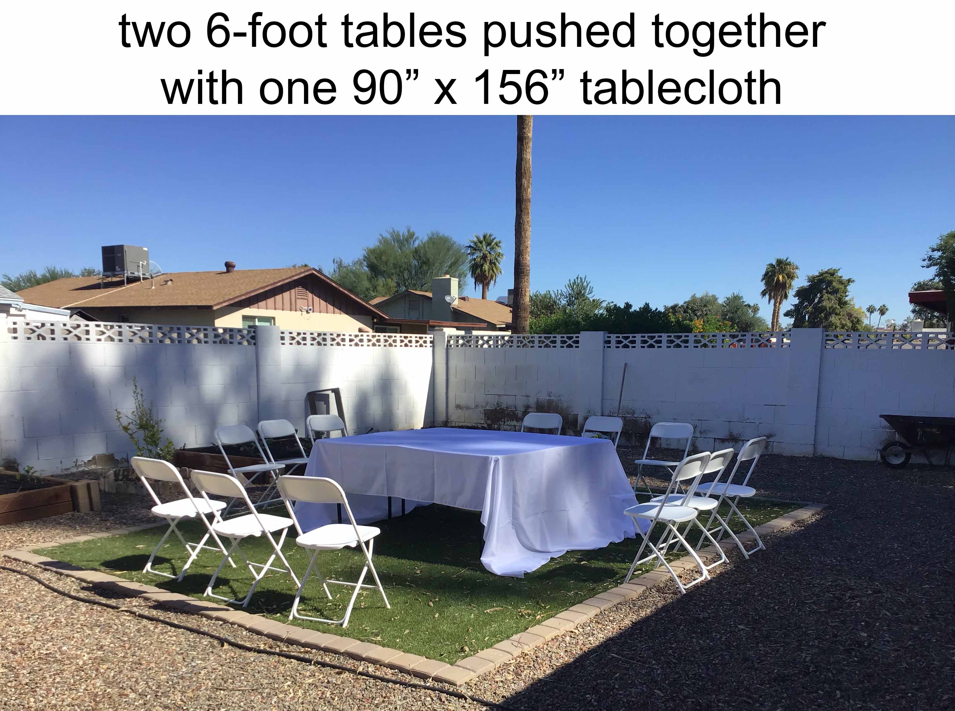 rectangle tablecloths (white) - 90 x 156