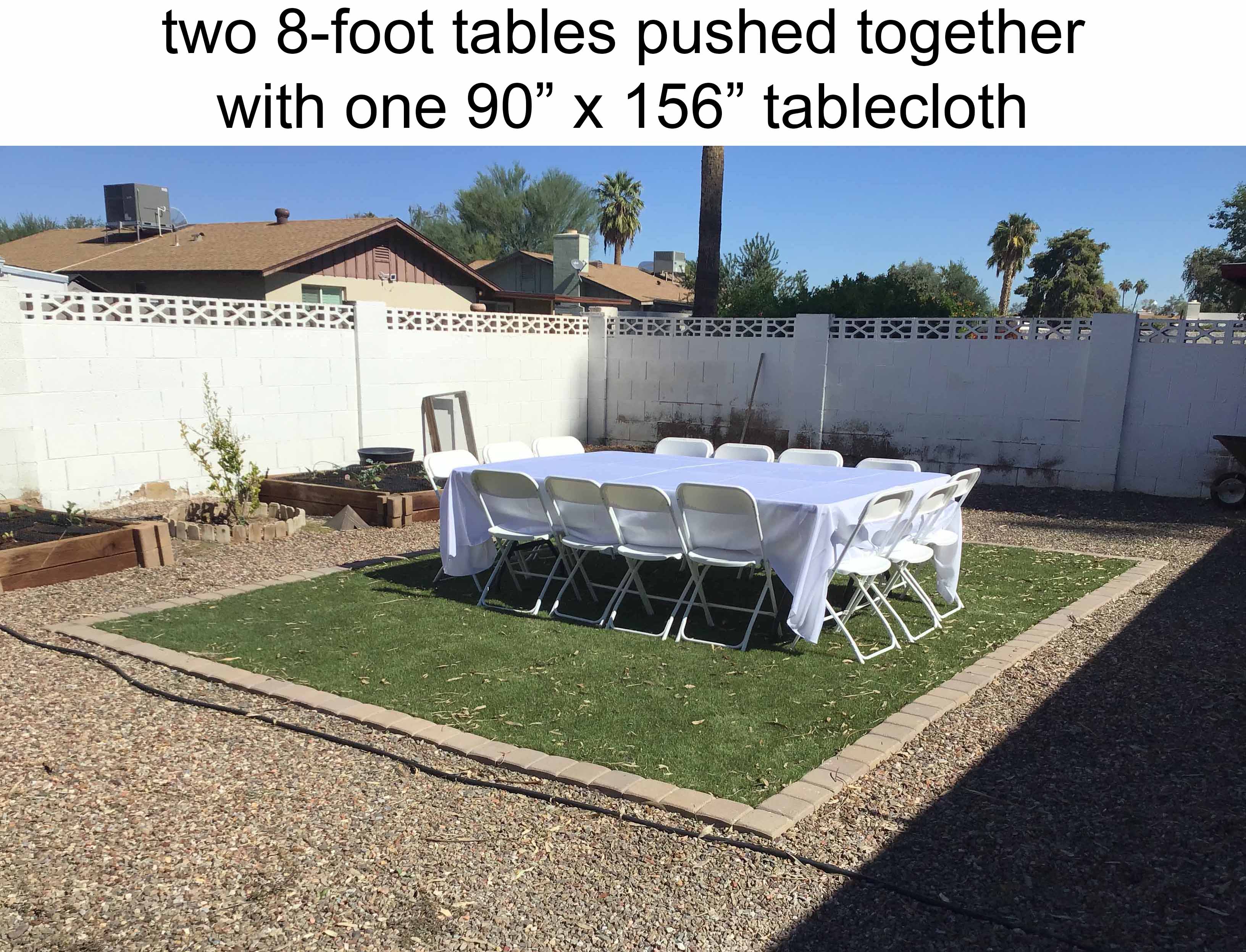 rectangle tablecloths (white) - 90 x 156