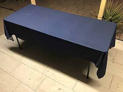 rectangle tablecloths (premium dark blue faux denim) - 60 x 102