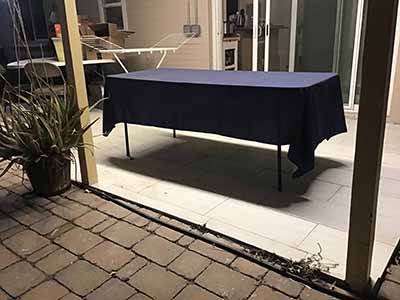 rectangle tablecloths (premium dark blue faux denim) - 60 x 102