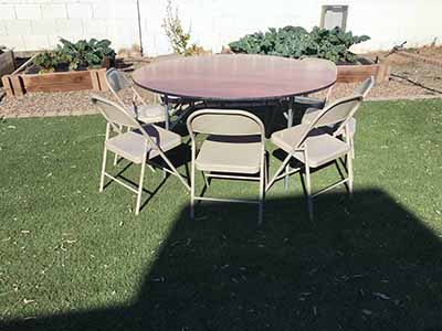 5 foot round tables (wood top)