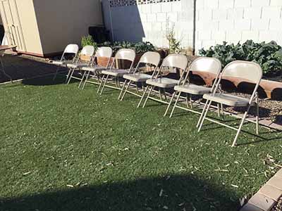folding chairs (steel, beige)