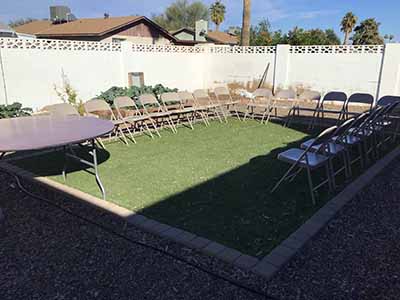 folding chairs (steel, beige)