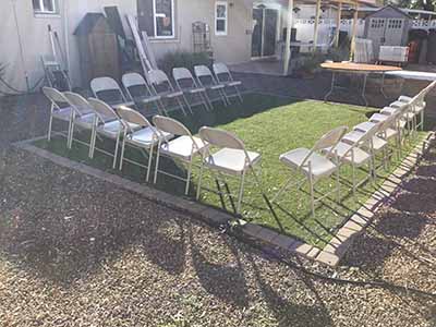 folding chairs (steel, beige)