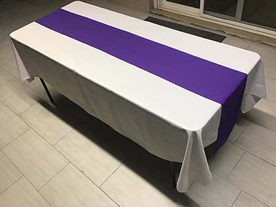table runners (purple) - 12 x 108