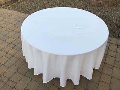 round tablecloths (white) - 108