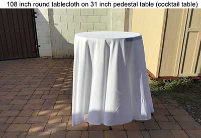 round tablecloths (white) - 108