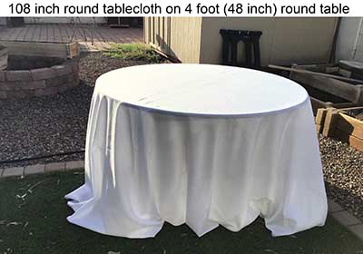 round tablecloths (white) - 108