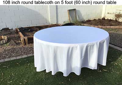 round tablecloths (white) - 108