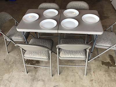 4 foot rectangle tables (adjustable heights)