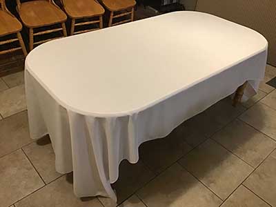 rectangle tablecloths (white) - 60 x 126